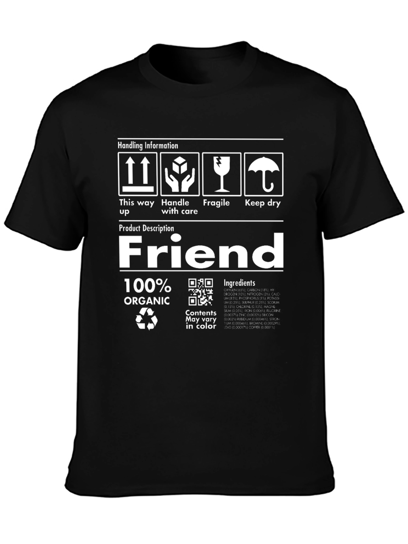 Humorous Friend Organic Cotton Graphic T-Shirt