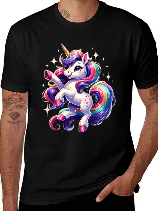 Magical Unicorn Graphic Tee - Black