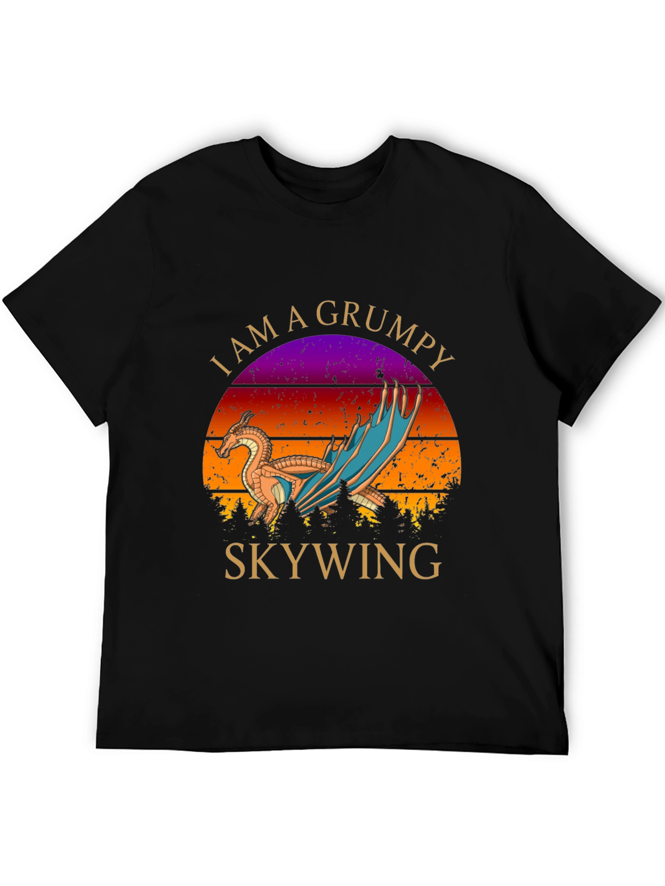 Grumpy Skywing Dragon Graphic T-Shirt