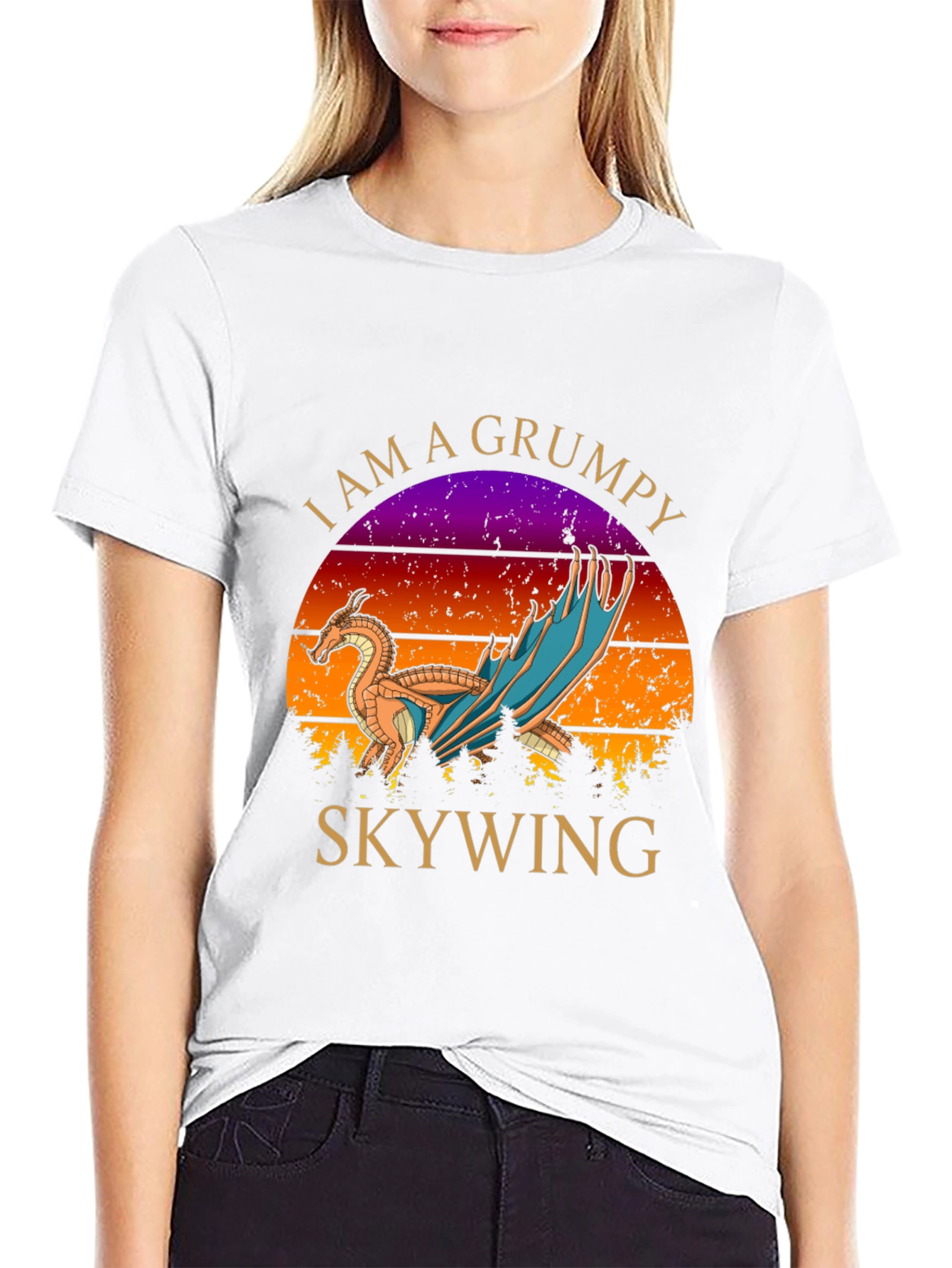Grumpy Skywing Dragon Graphic T-Shirt