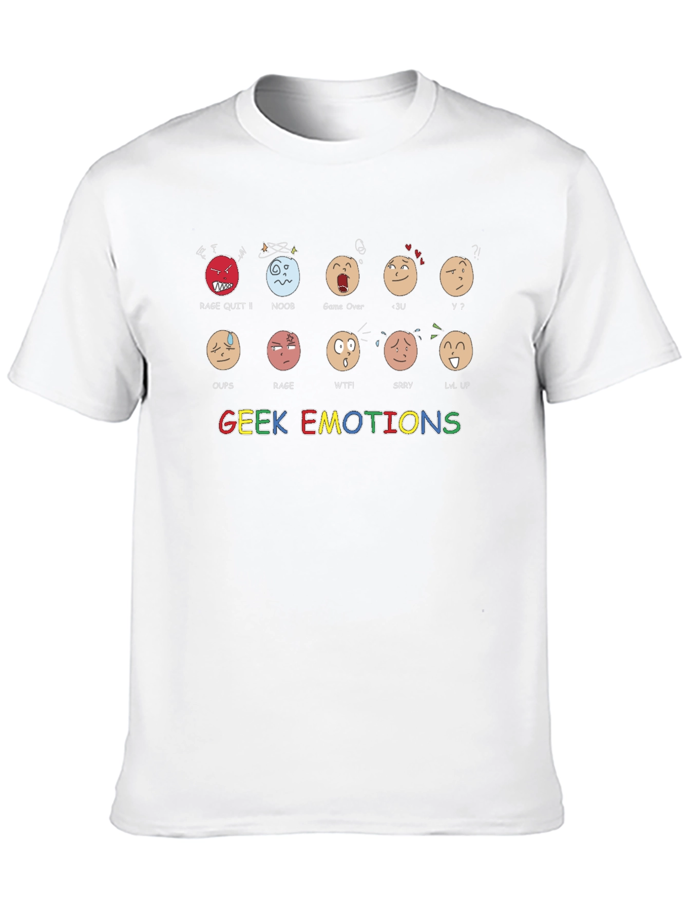 Geek Emotions Graphic T-Shirt - Gamer Expressions
