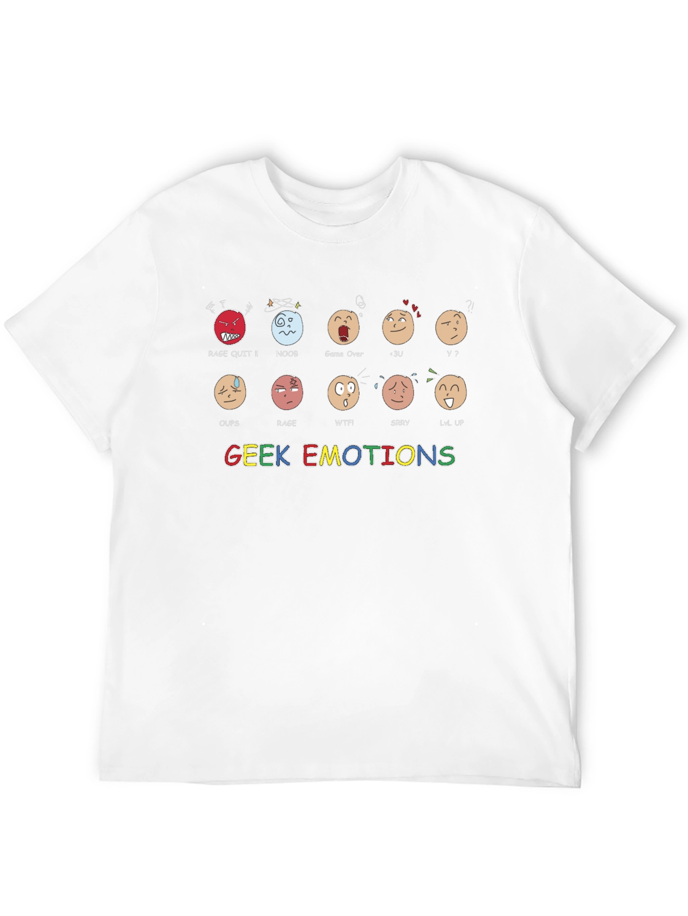 Geek Emotions Graphic T-Shirt - Gamer Expressions