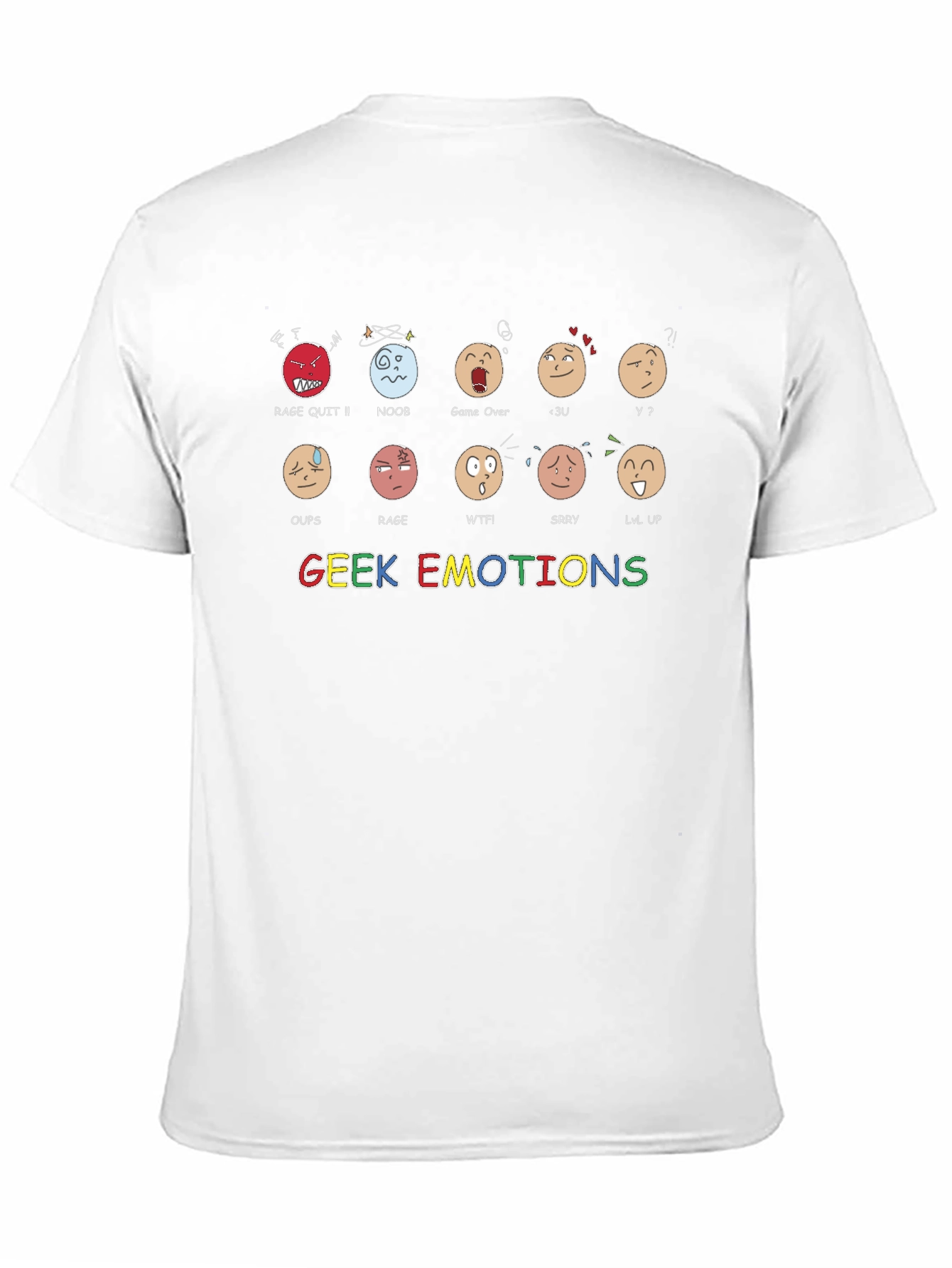 Geek Emotions Graphic T-Shirt - Gamer Expressions