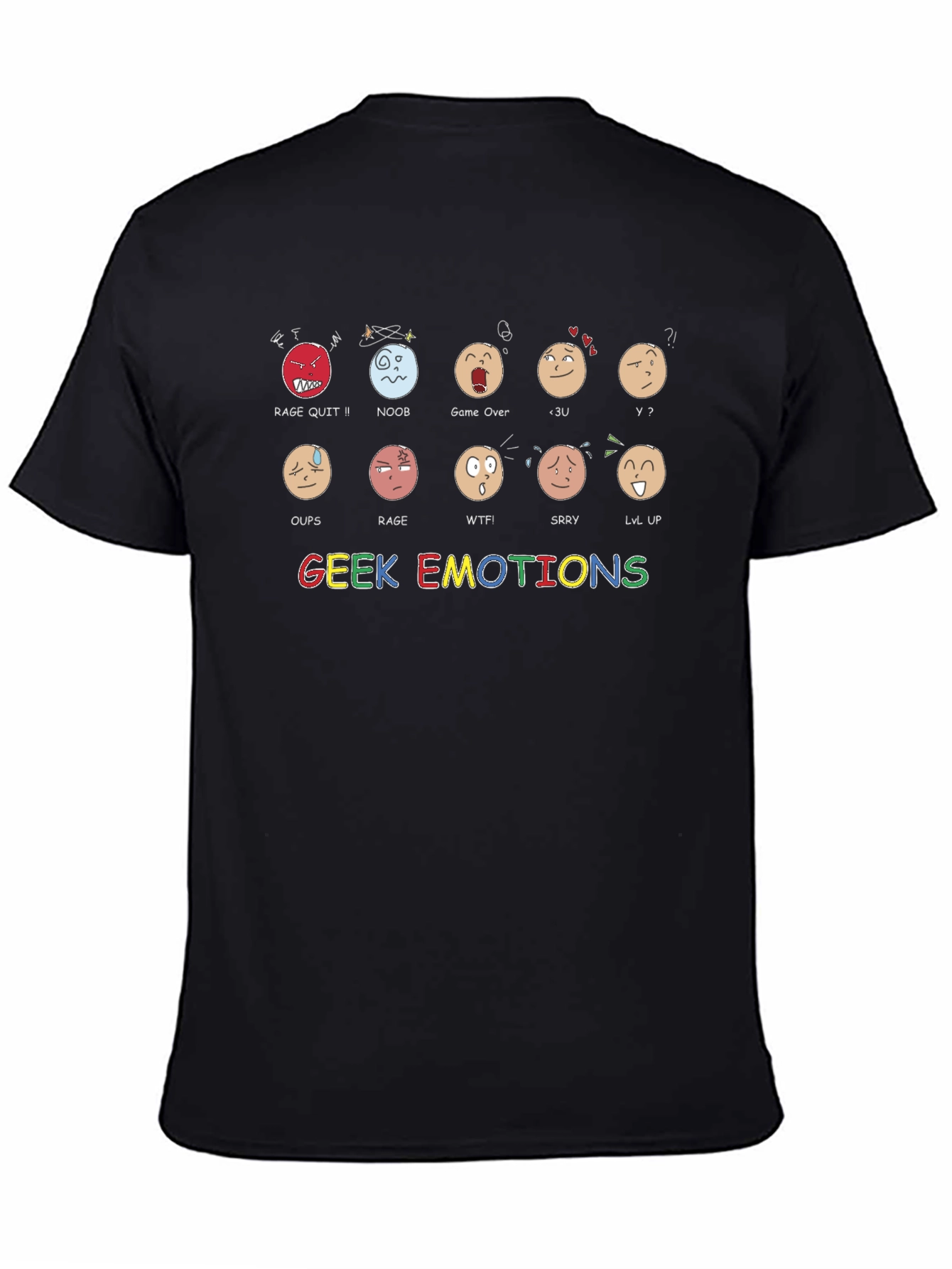 Geek Emotions Graphic T-Shirt - Gamer Expressions