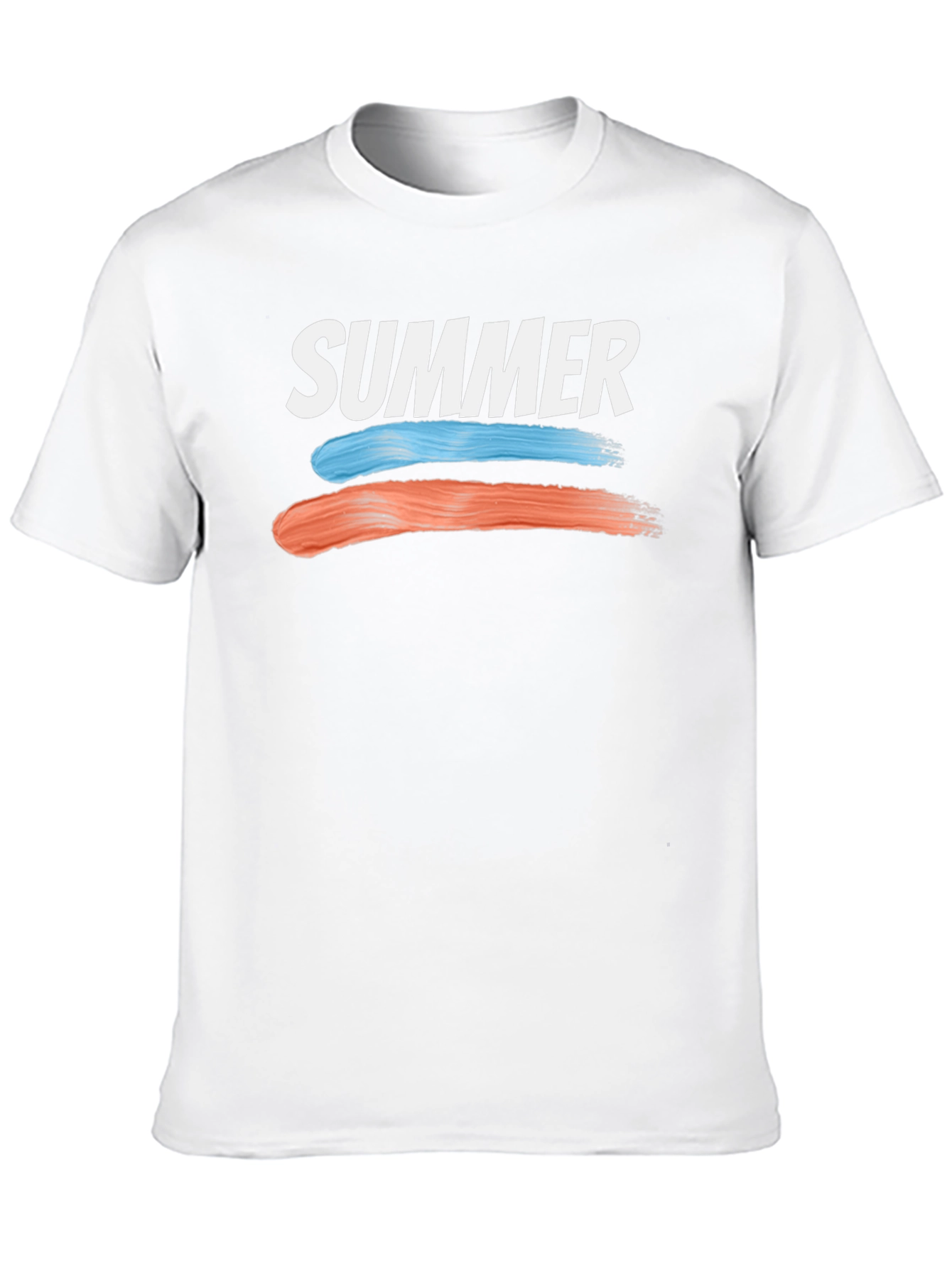 Summer T-Shirt with Brush Stroke Design