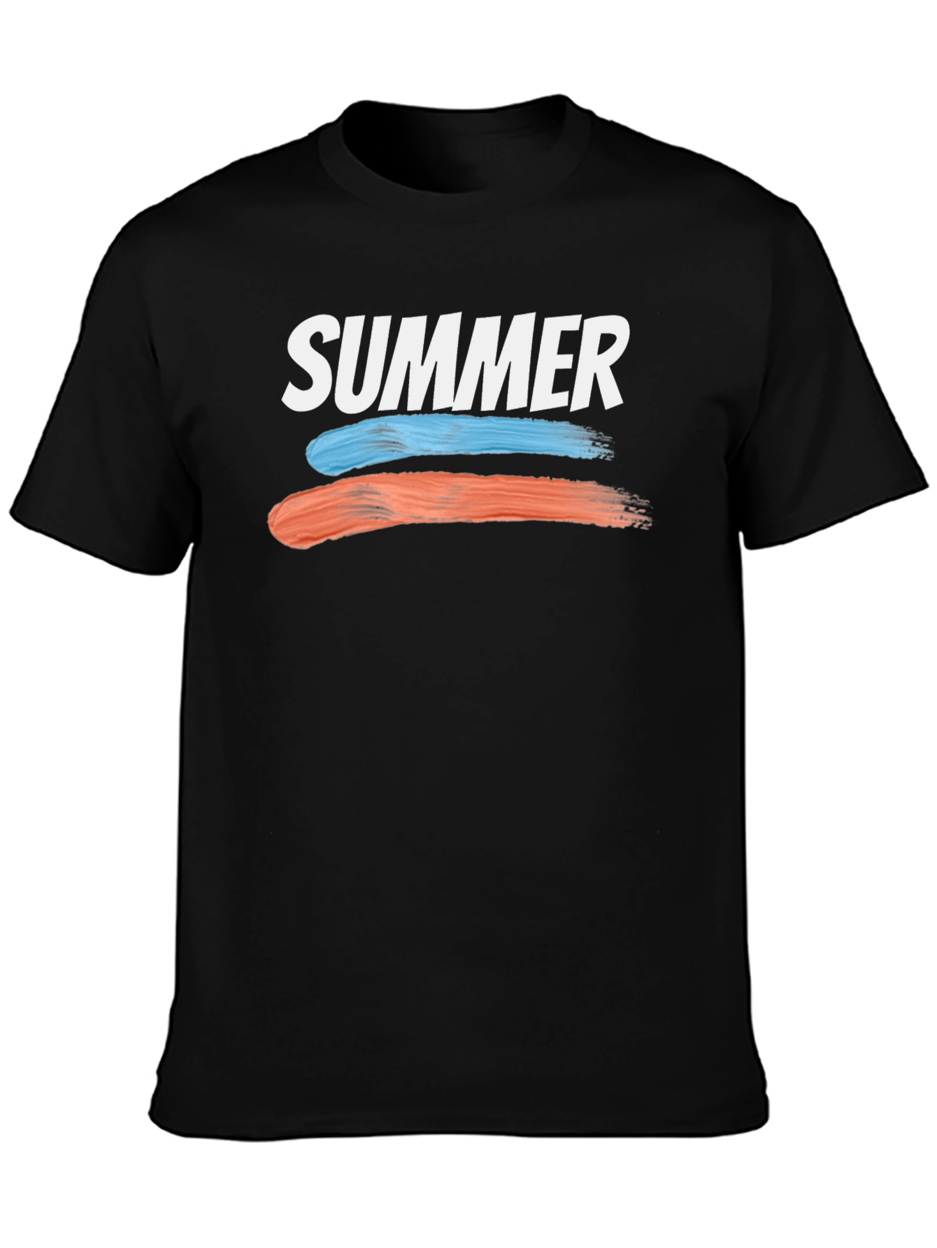 Summer T-Shirt with Brush Stroke Design