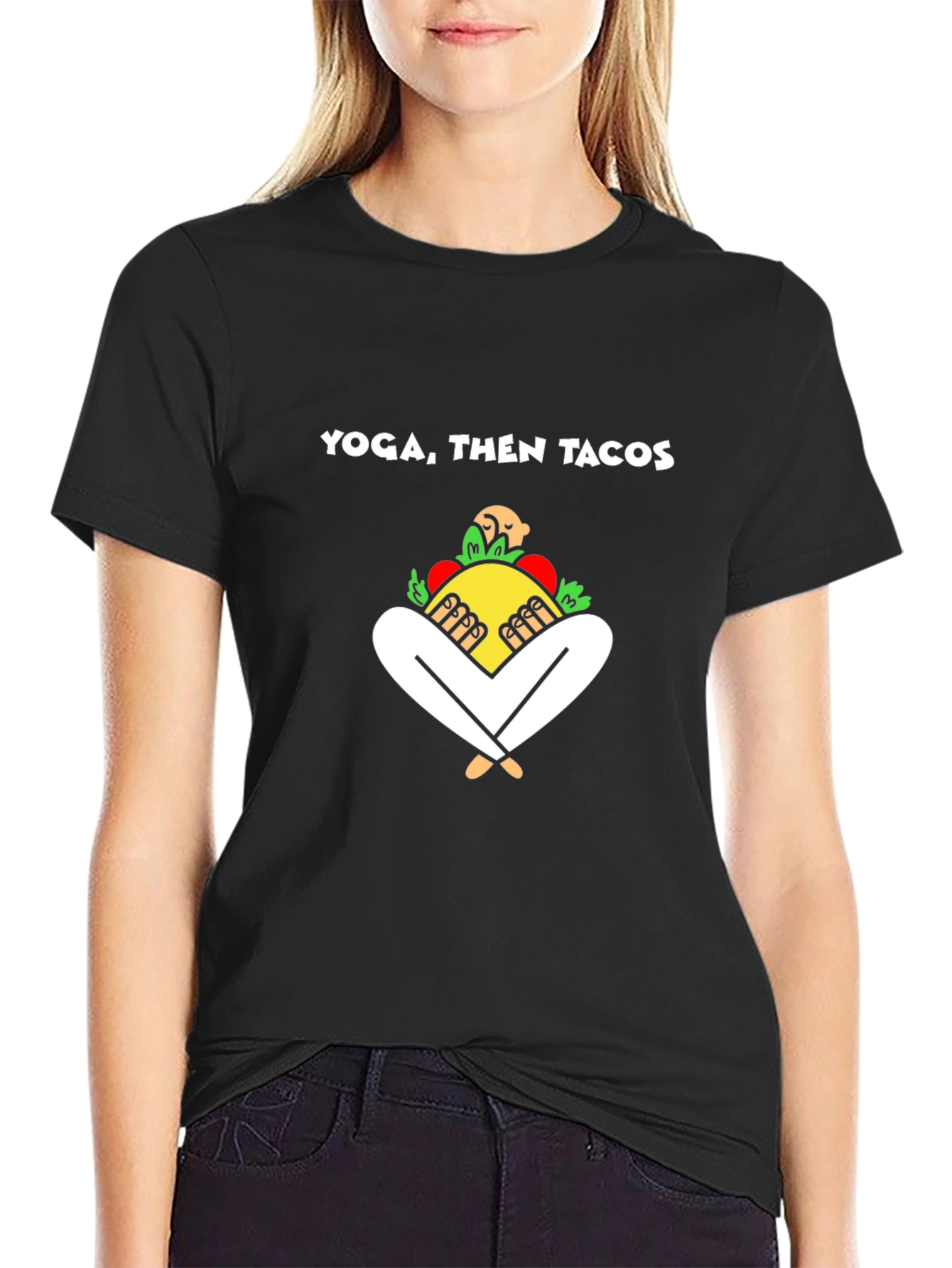 Yoga Then Tacos Graphic Tee