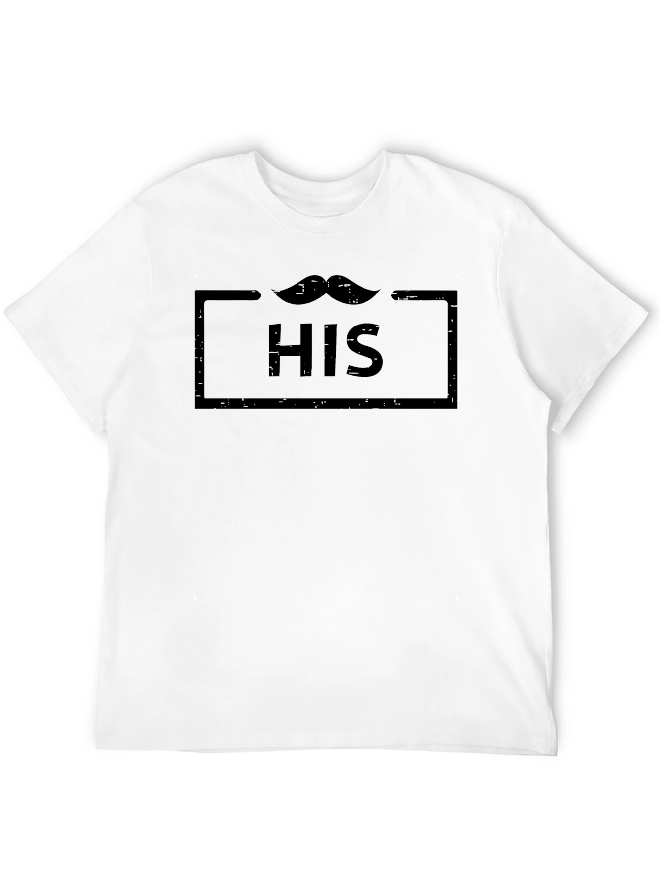 Mens HIS Graphic Print Crew Neck T-Shirt