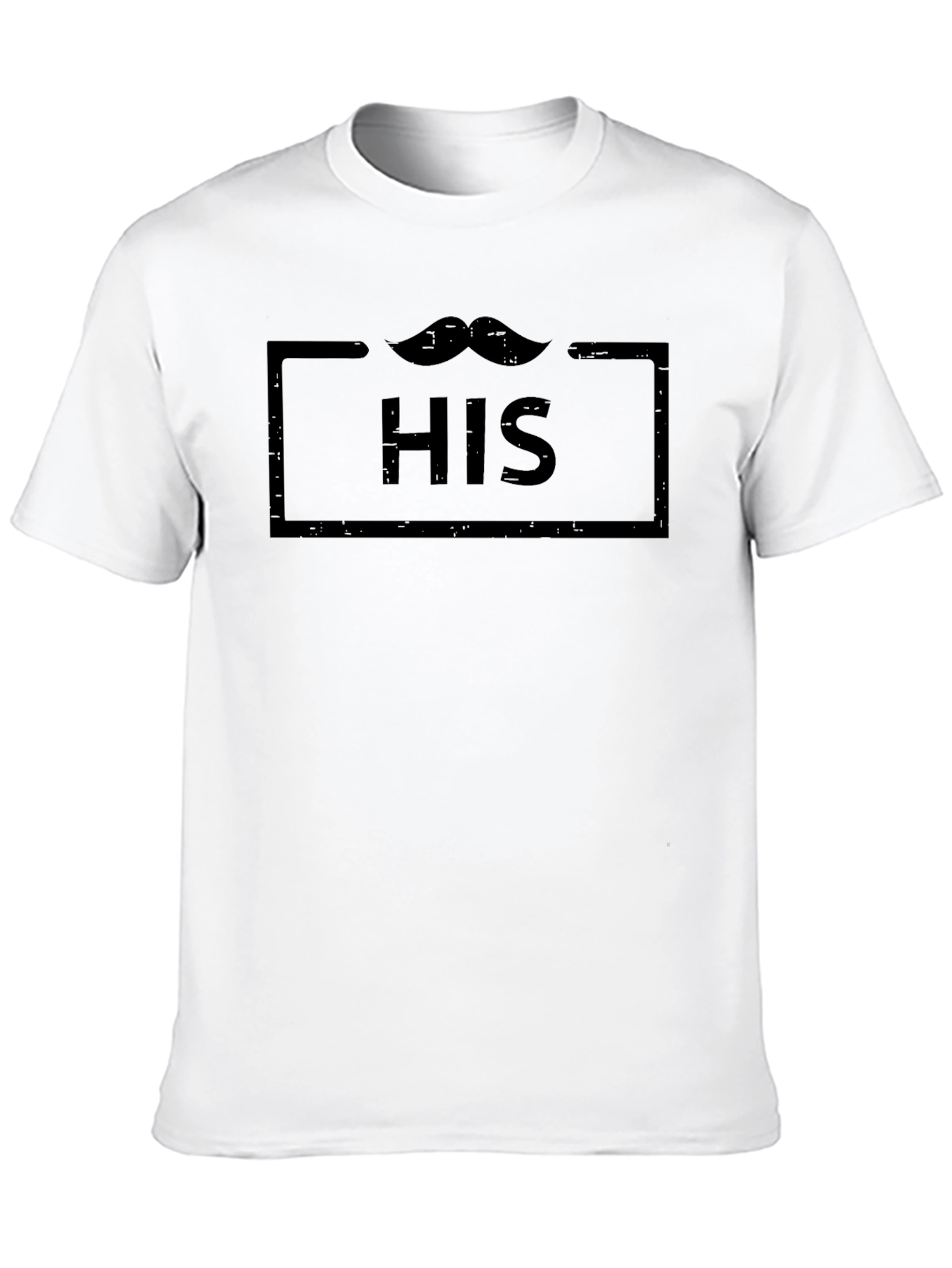 Mens HIS Graphic Print Crew Neck T-Shirt