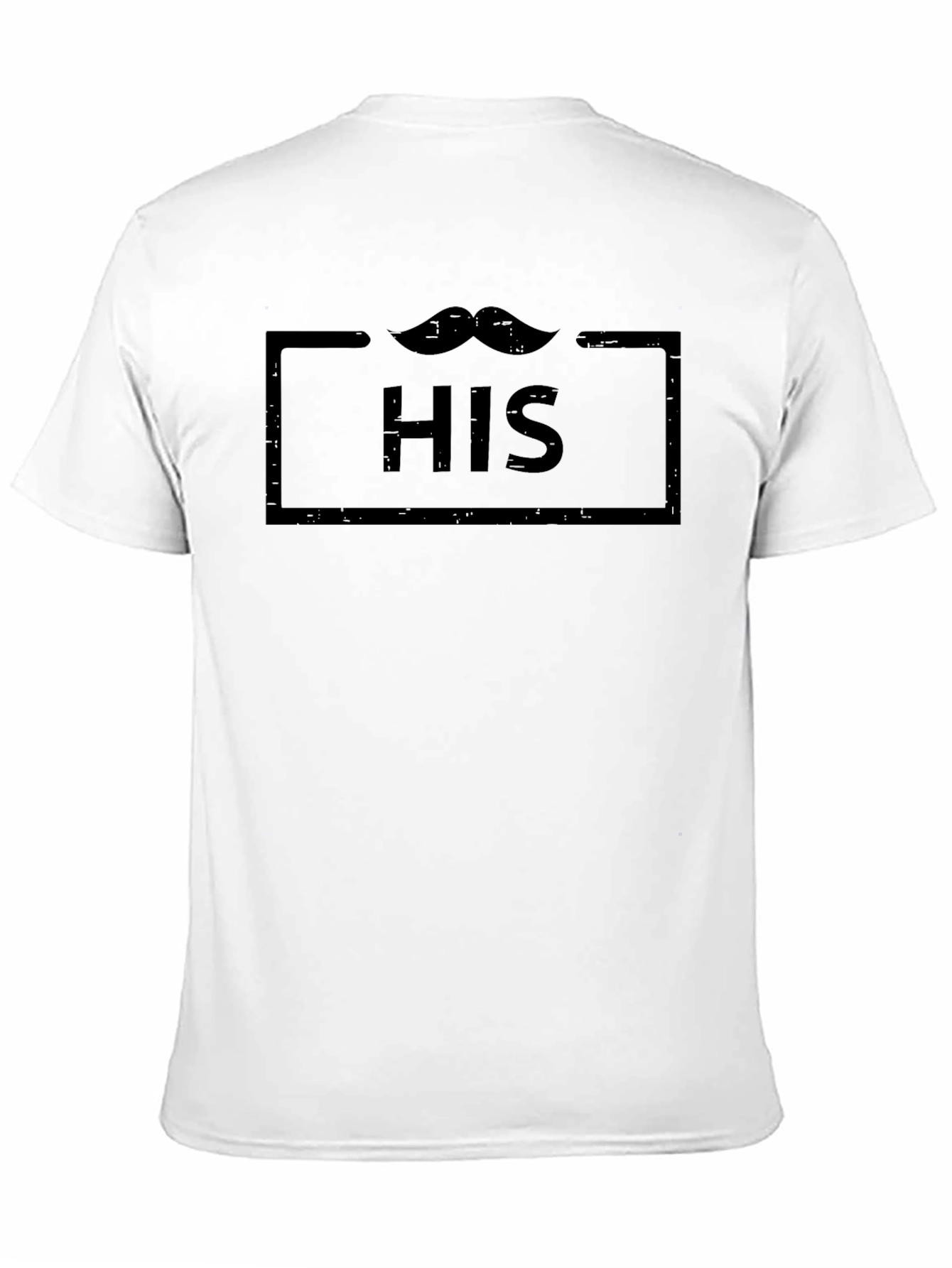 Mens HIS Graphic Print Crew Neck T-Shirt