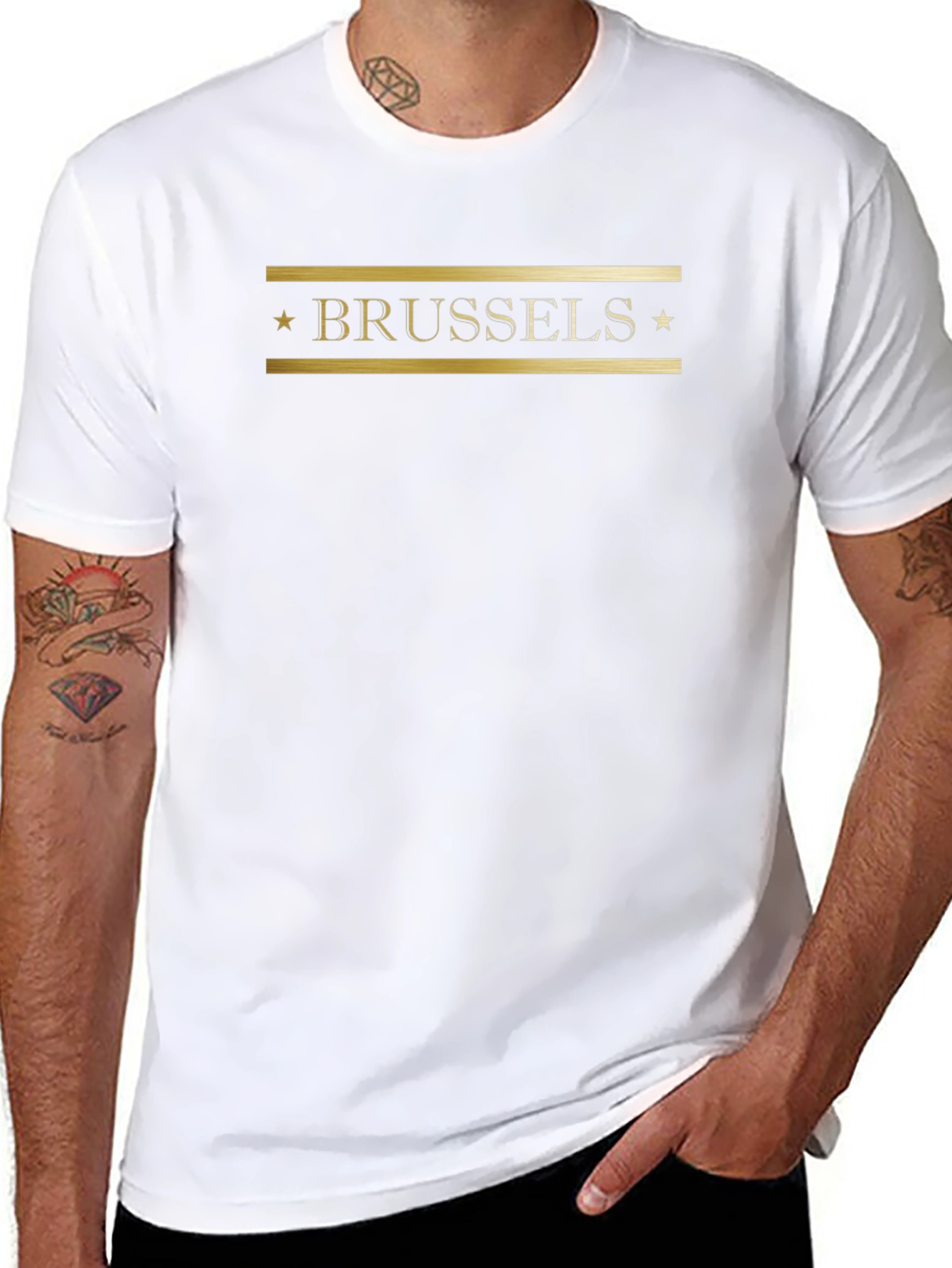 Brussels Star Graphic Black T-Shirt