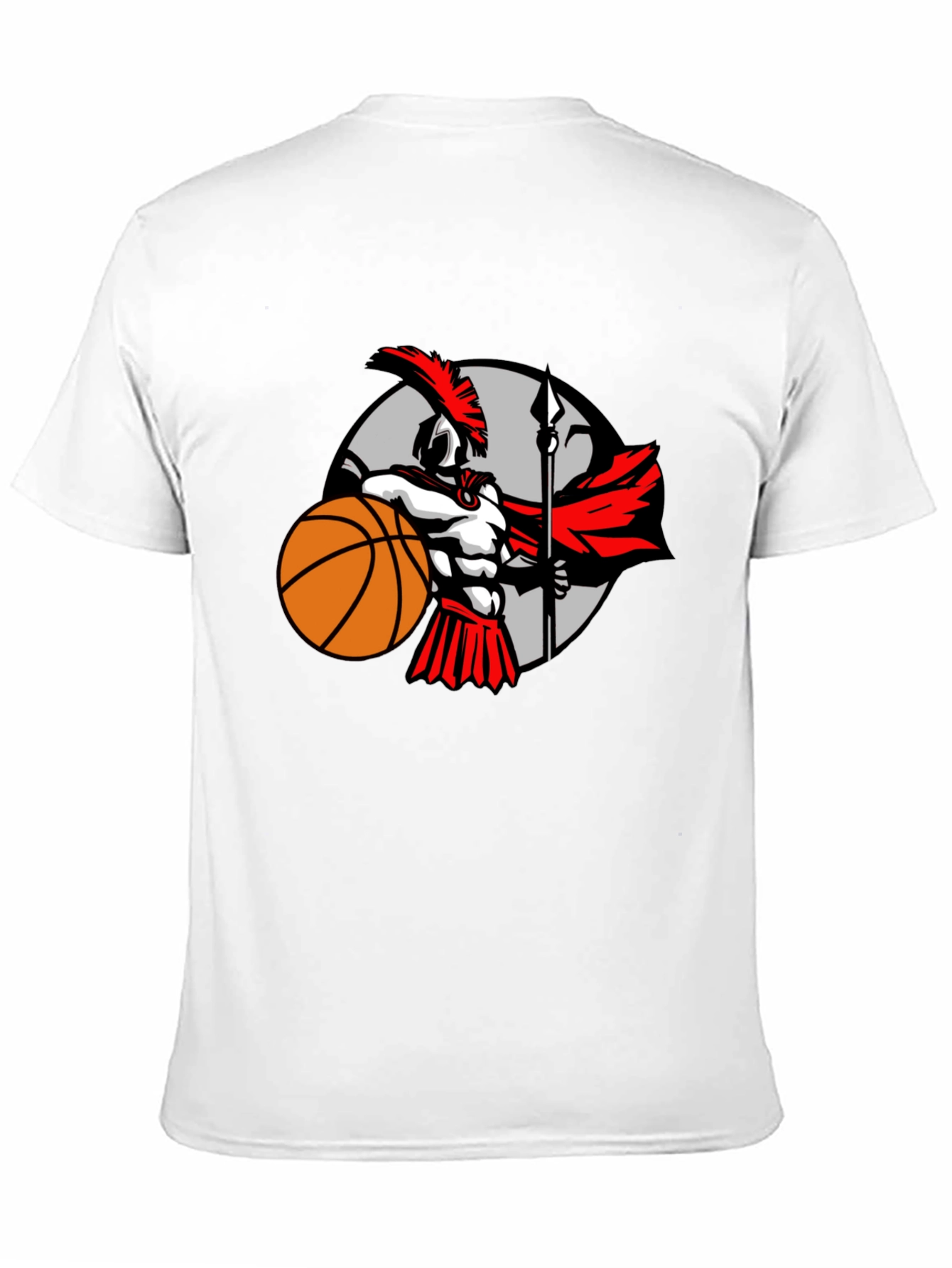 Spartan Warrior Basketball Graphic T-Shirt - Black