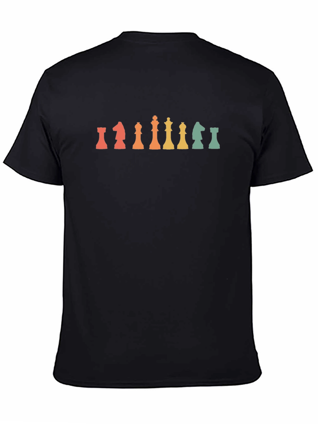 Retro Chess Piece Graphic Tee - Black