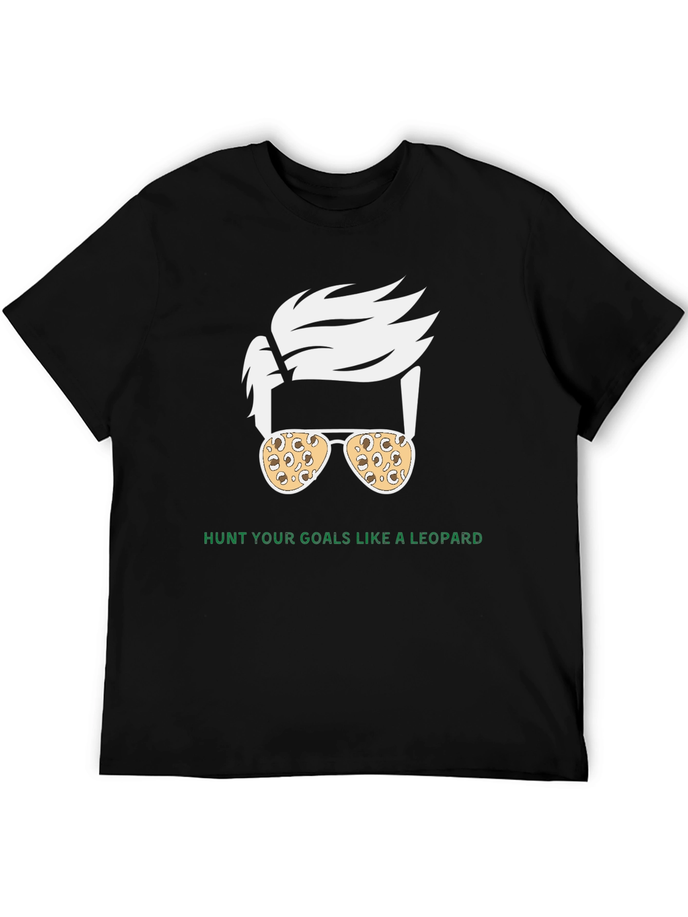 Hunt Your Goals Leopard Print Sunglasses T-Shirt