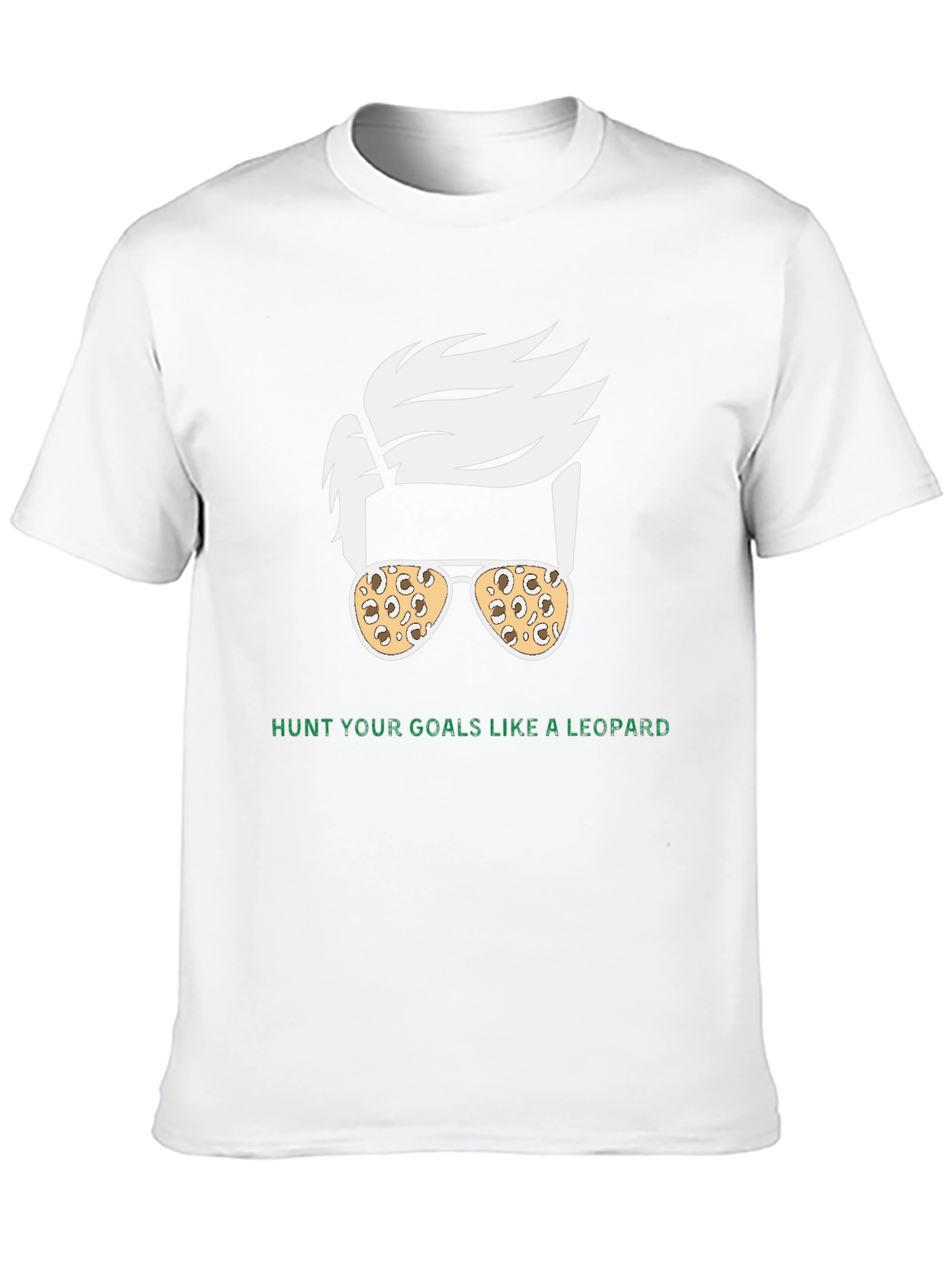 Hunt Your Goals Leopard Print Sunglasses T-Shirt