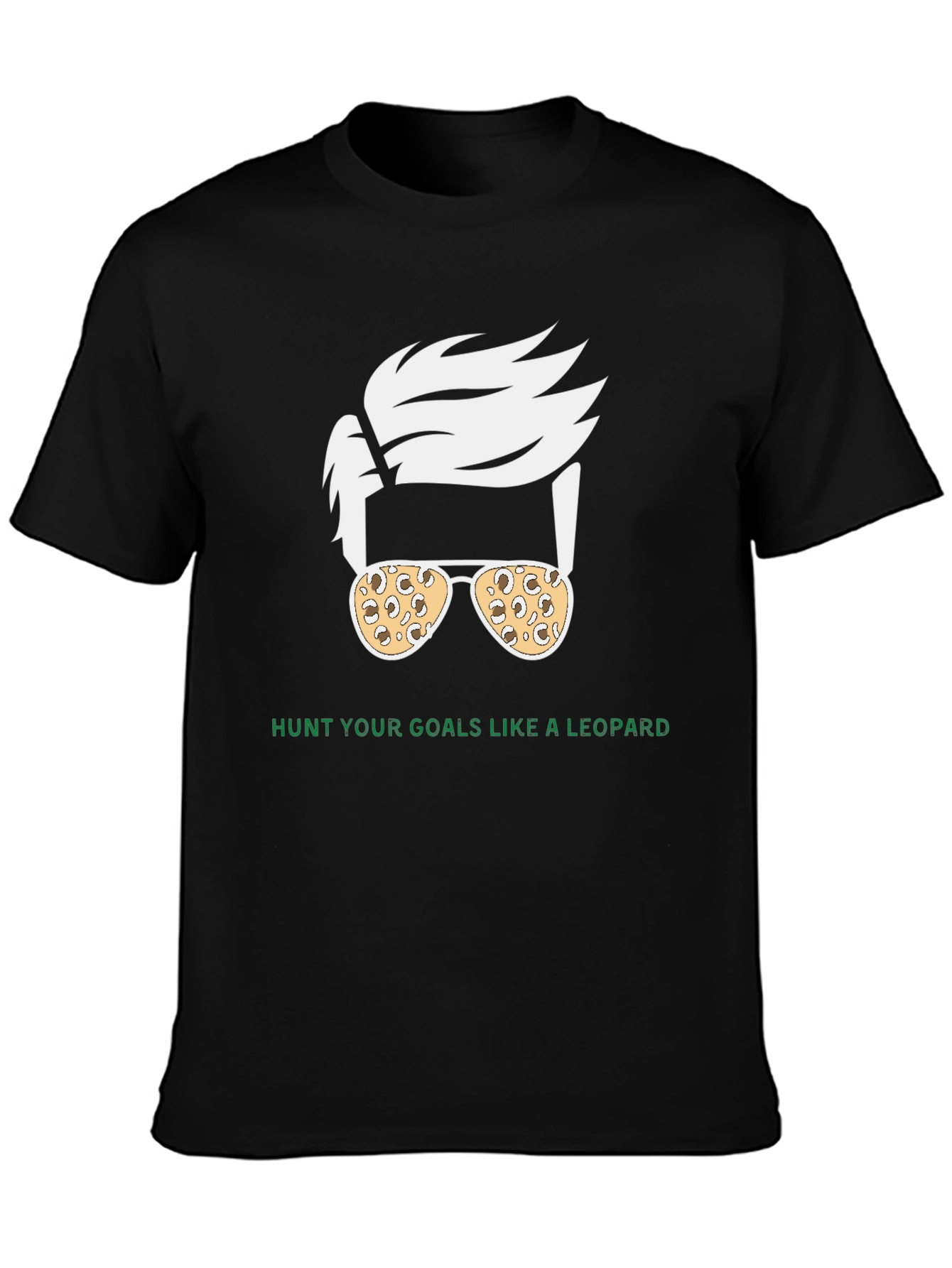 Hunt Your Goals Leopard Print Sunglasses T-Shirt