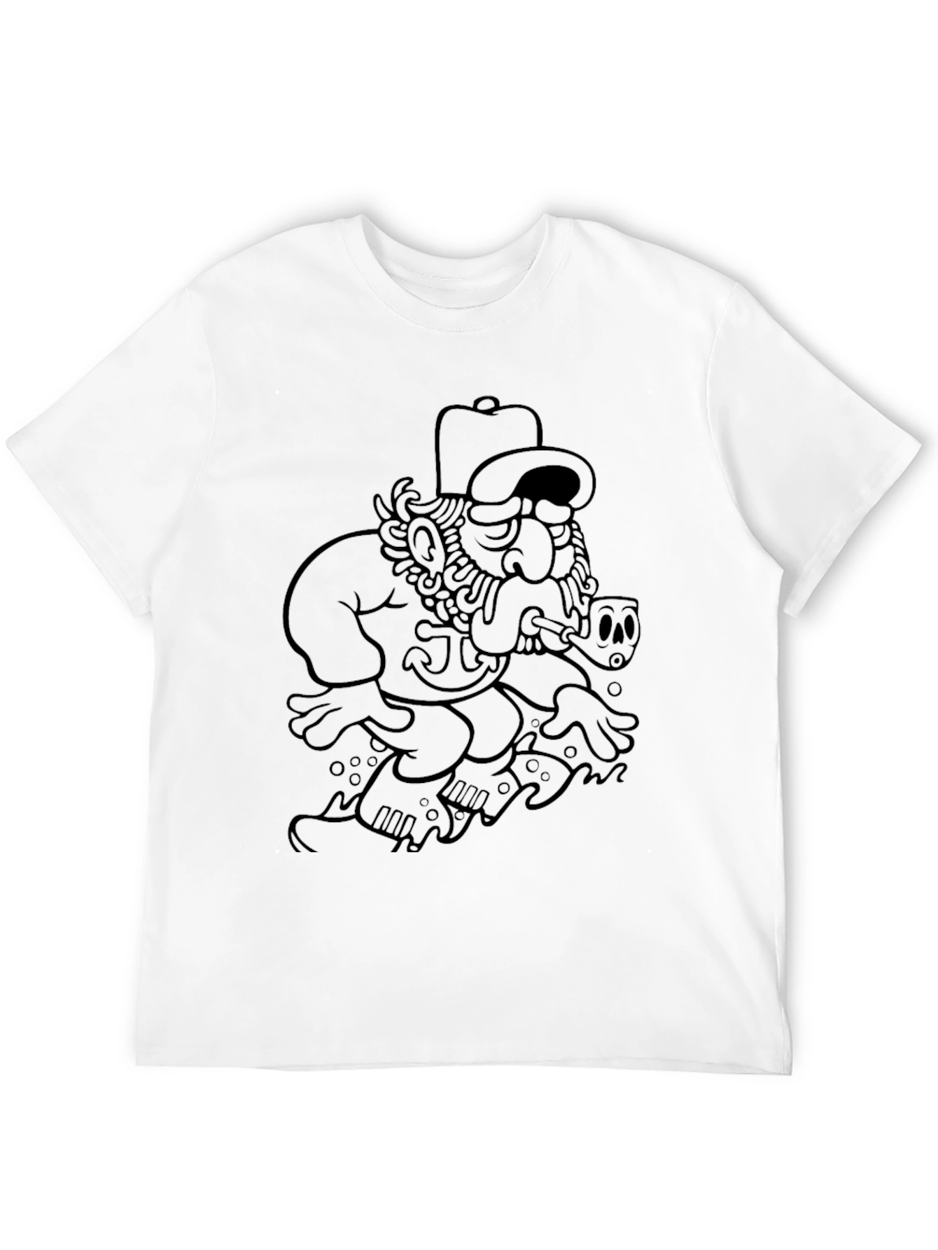 Nautical Tattoo Graphic Tee - Black Cotton