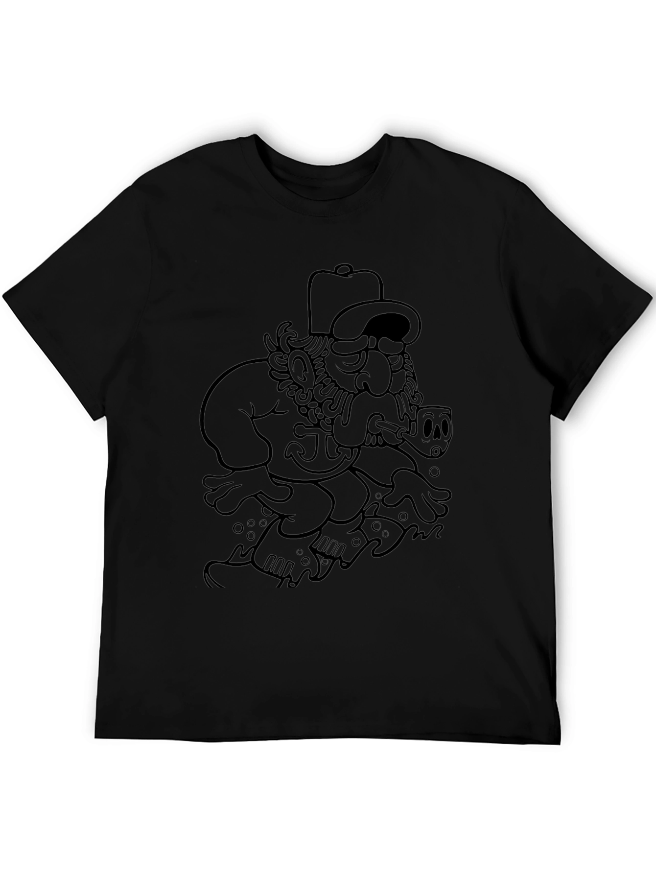Nautical Tattoo Graphic Tee - Black Cotton