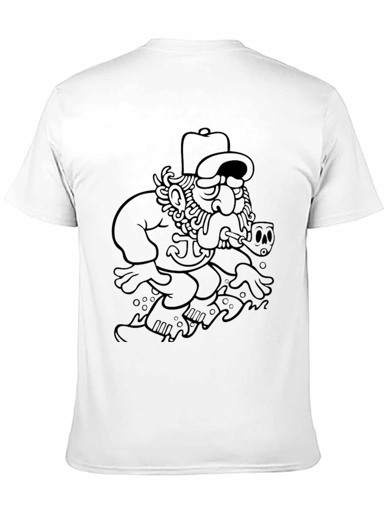 Nautical Tattoo Graphic Tee - Black Cotton