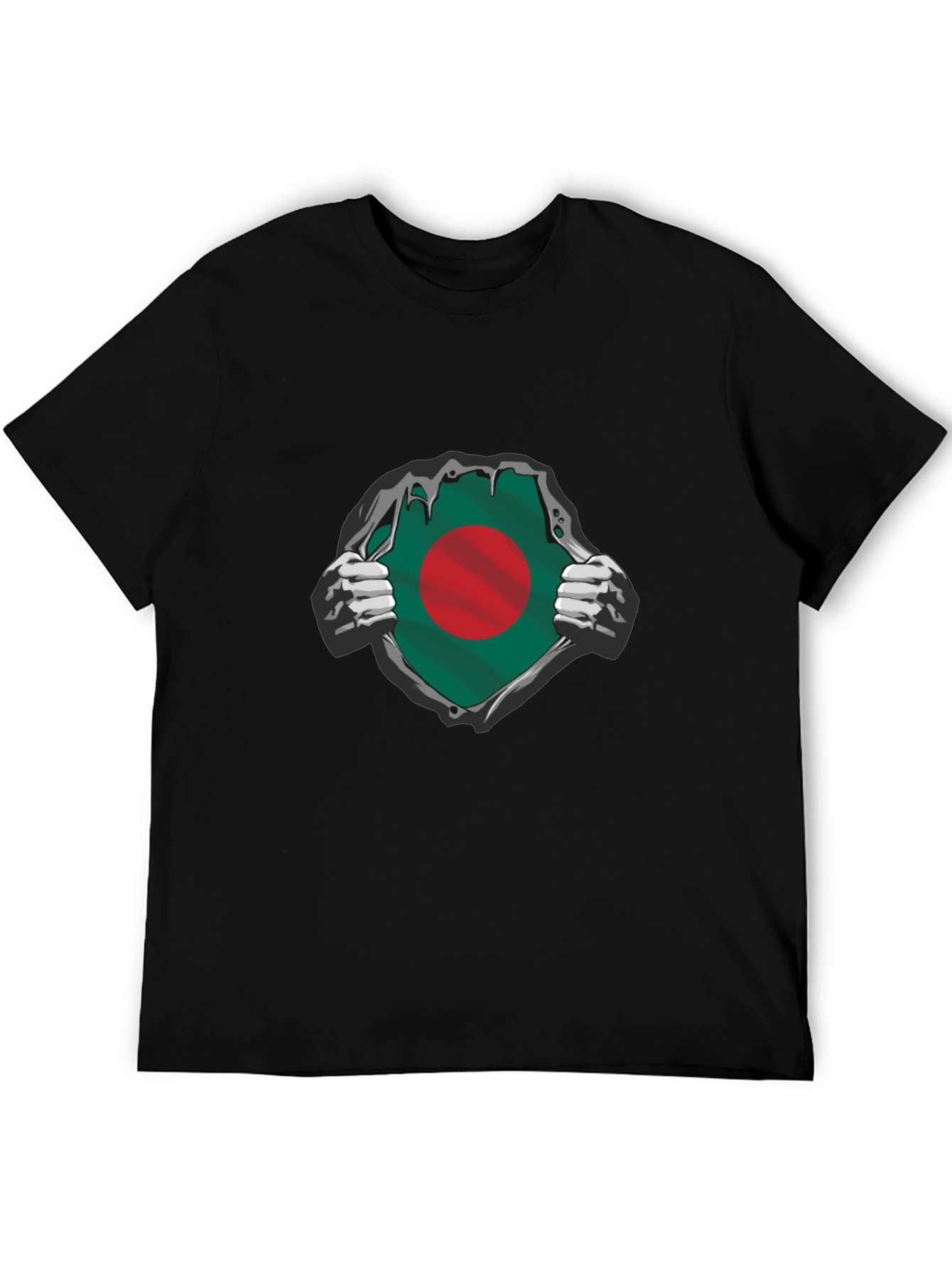 Bangladesh Flag Superhero T-Shirt - Black