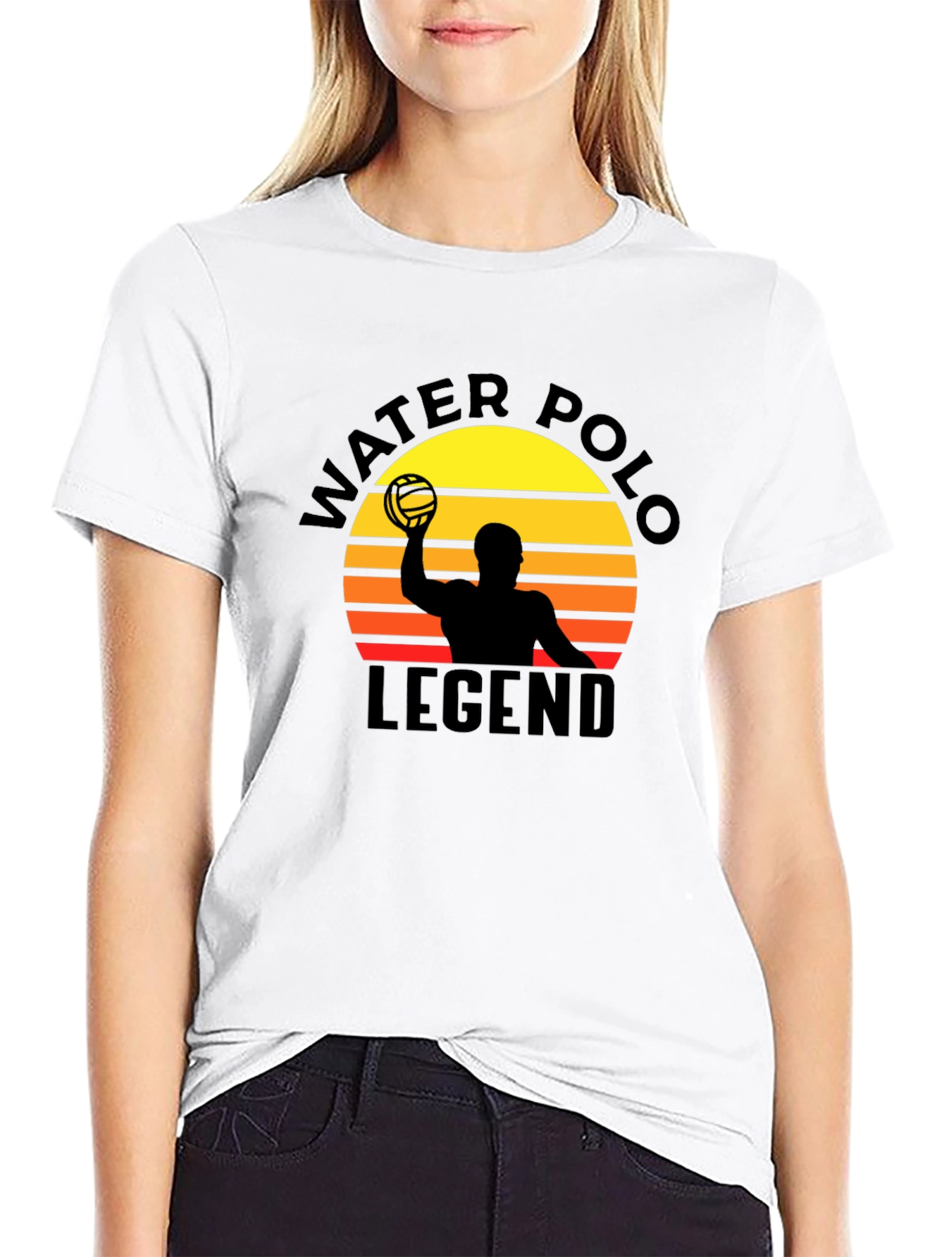 Water Polo Legend Black T-Shirt - Retro Style