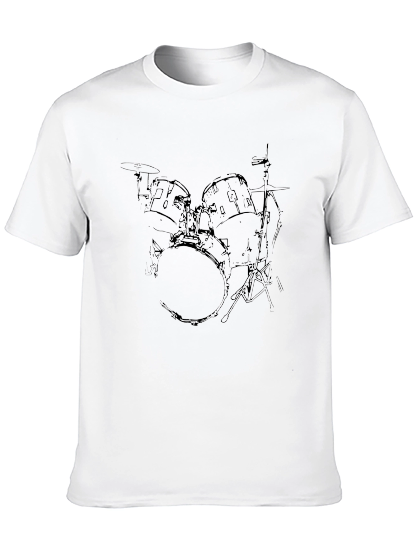 Drum Kit Graphic Black T-Shirt
