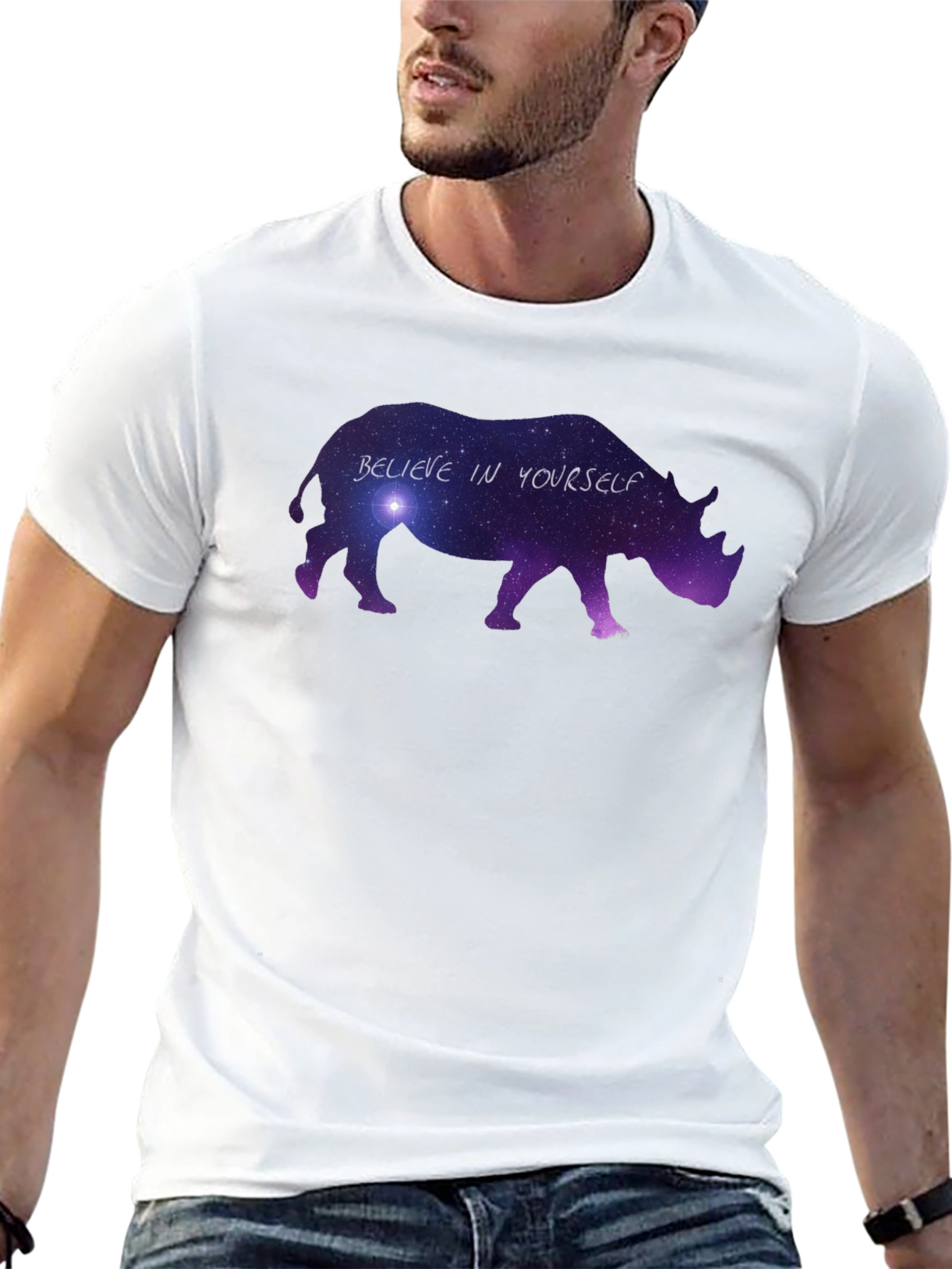 Believe in Yourself Rhino Graphic Tee