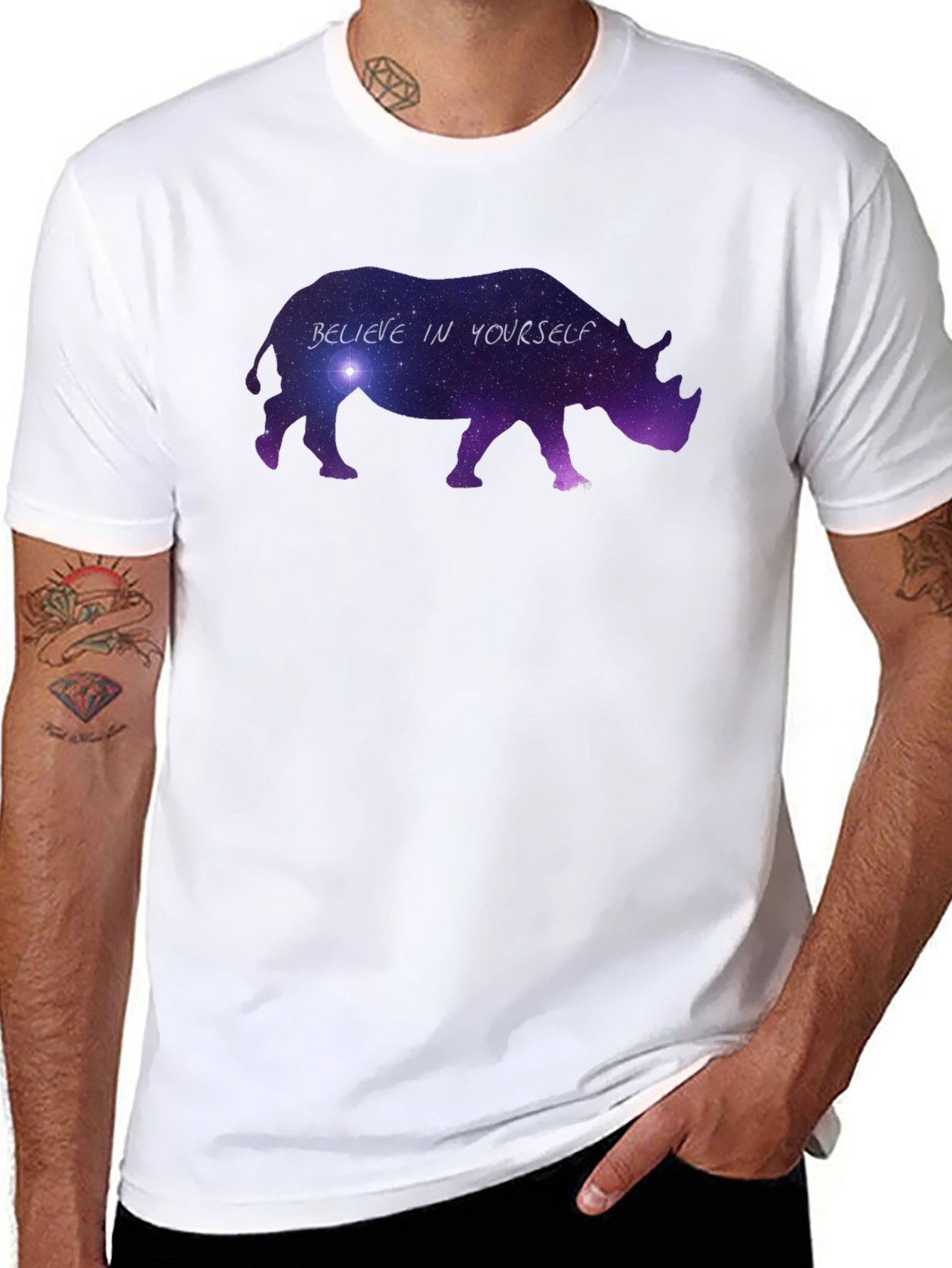 Believe in Yourself Rhino Graphic Tee