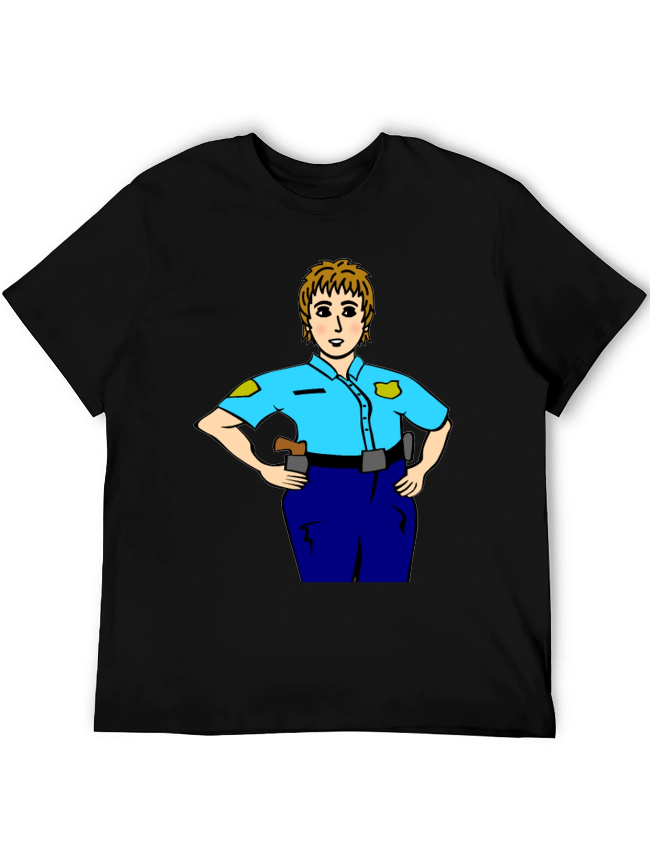 Police Woman Cartoon T-Shirt | Graphic Tee