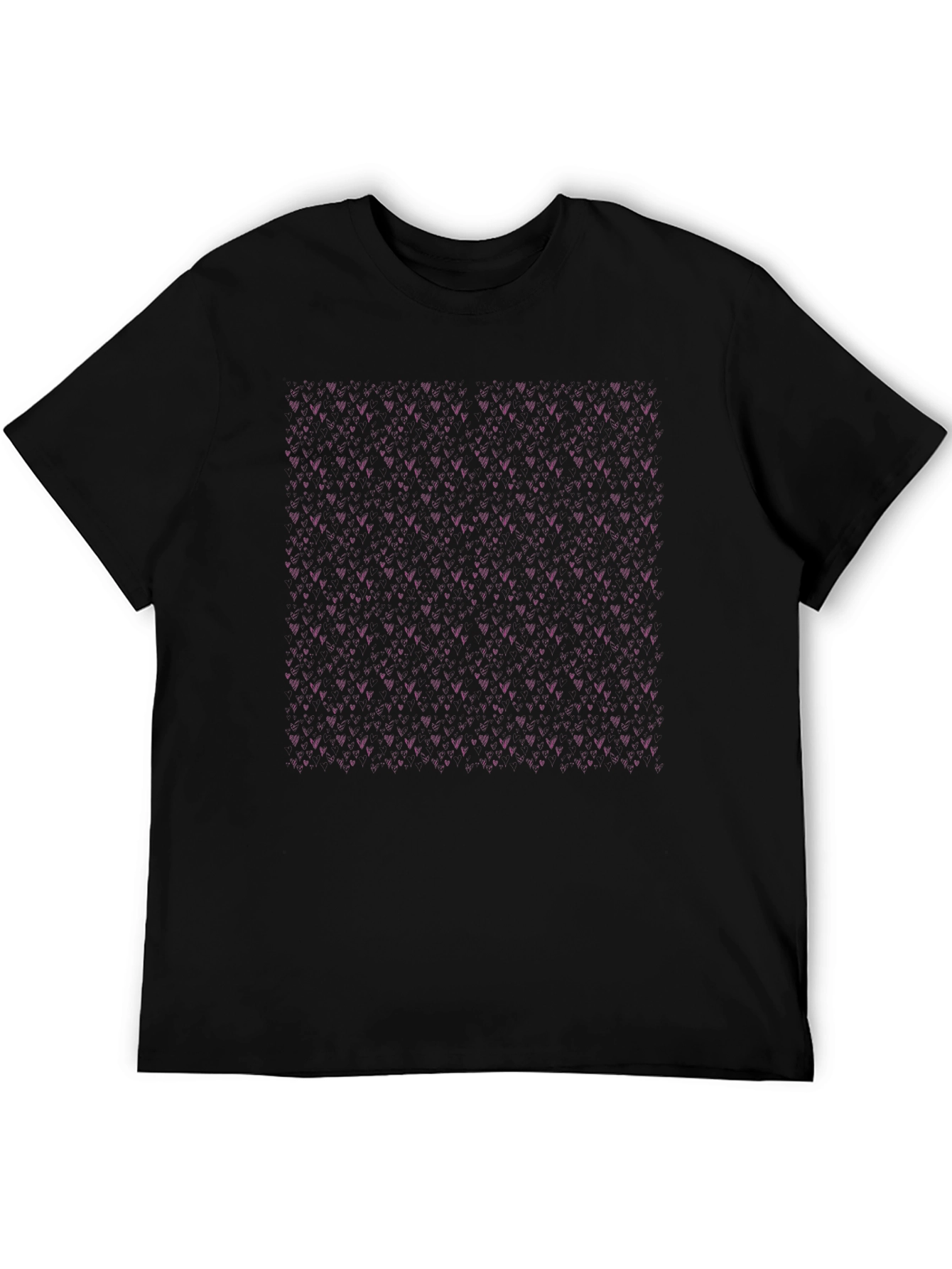 Modern Black T-Shirt with Patterned Design