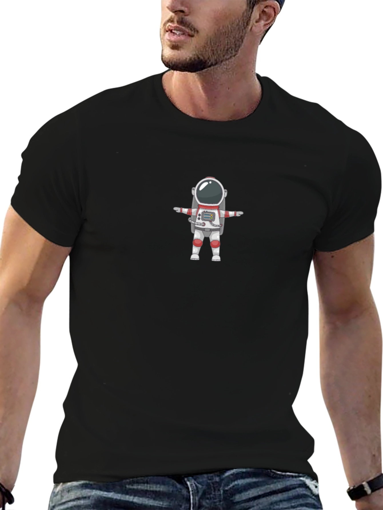 Astronaut T-Pose Black T-Shirt