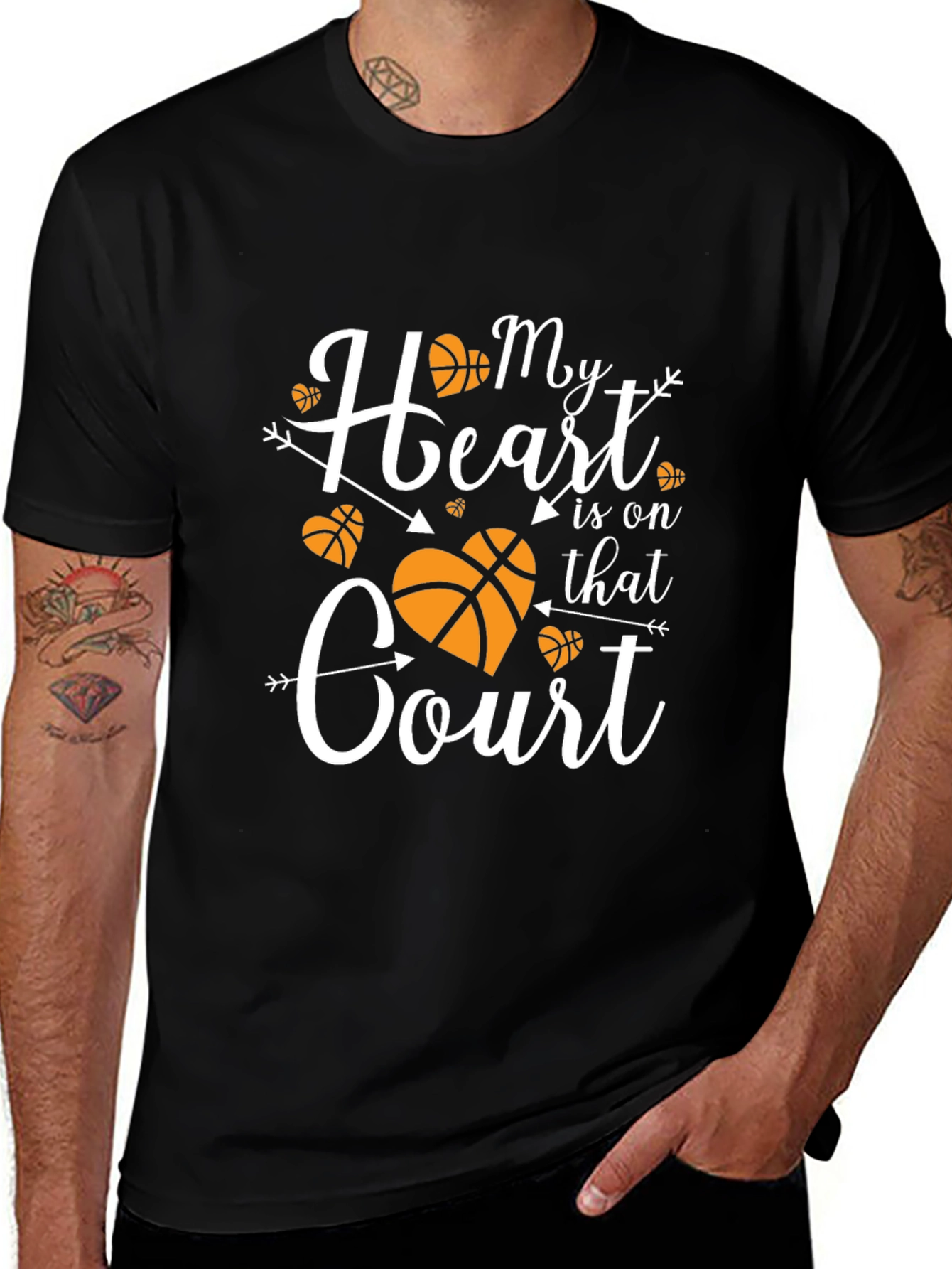 Basketball Mom Heart T-Shirt