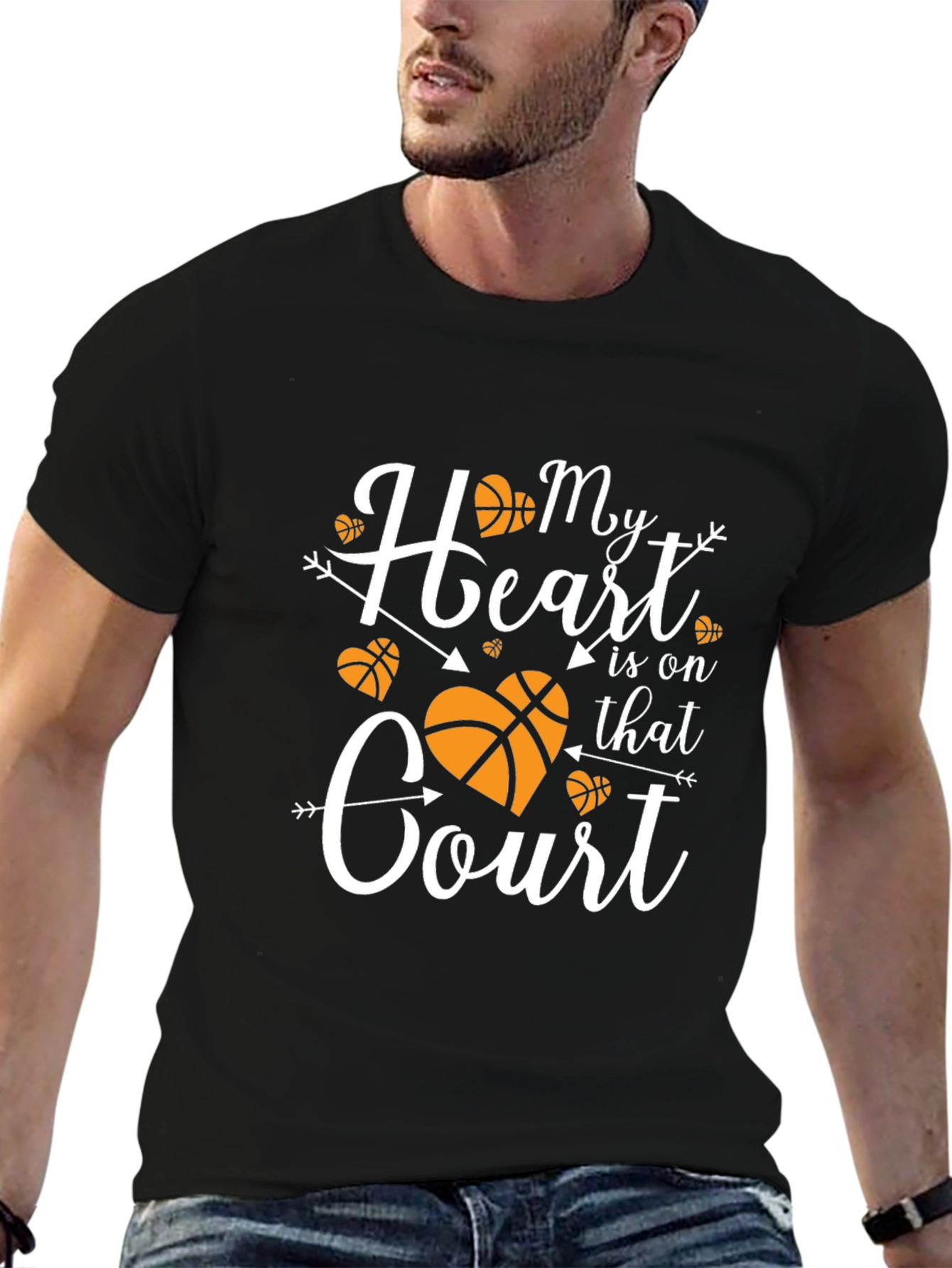Basketball Mom Heart T-Shirt
