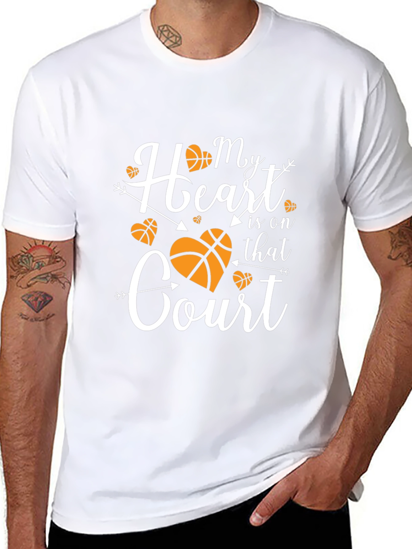 Basketball Mom Heart T-Shirt
