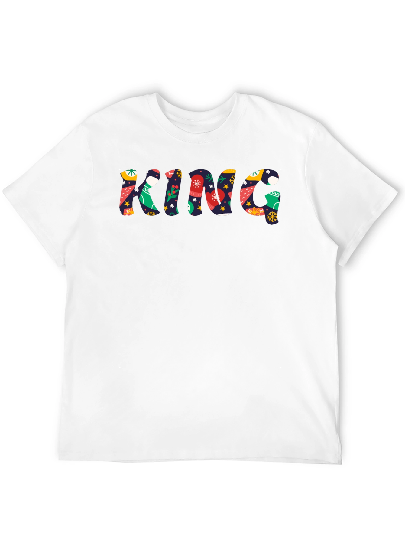 Festive King Graphic Tee - Holiday Season Apparel