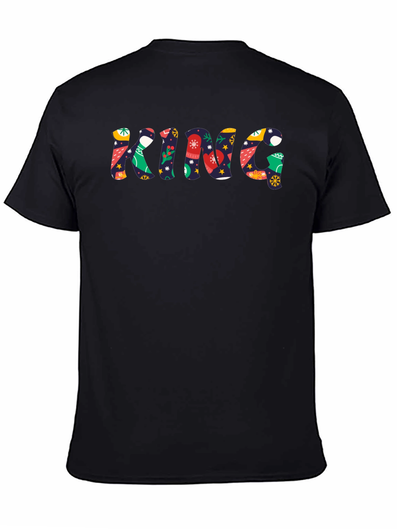 Festive King Graphic Tee - Holiday Season Apparel