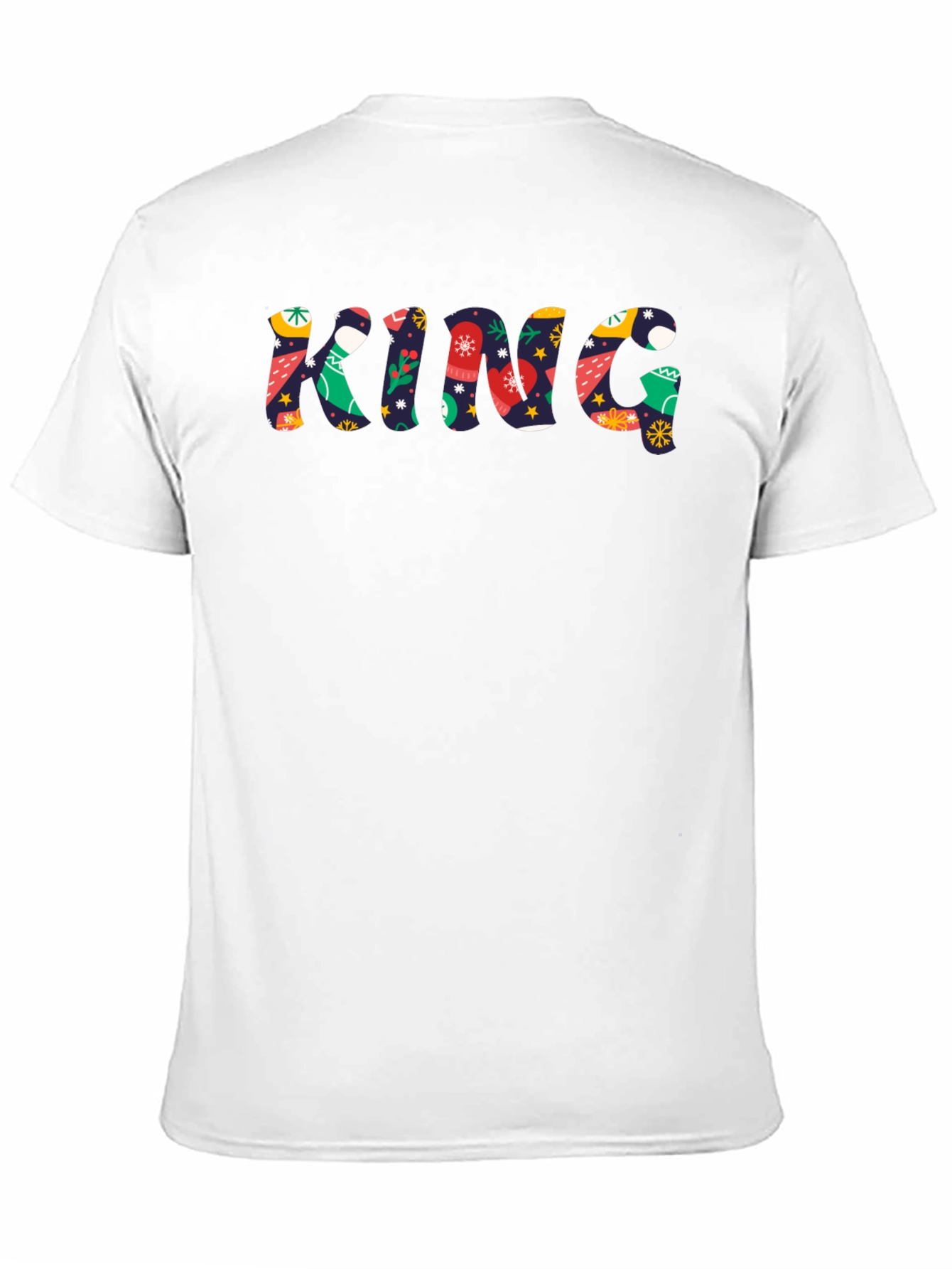 Festive King Graphic Tee - Holiday Season Apparel