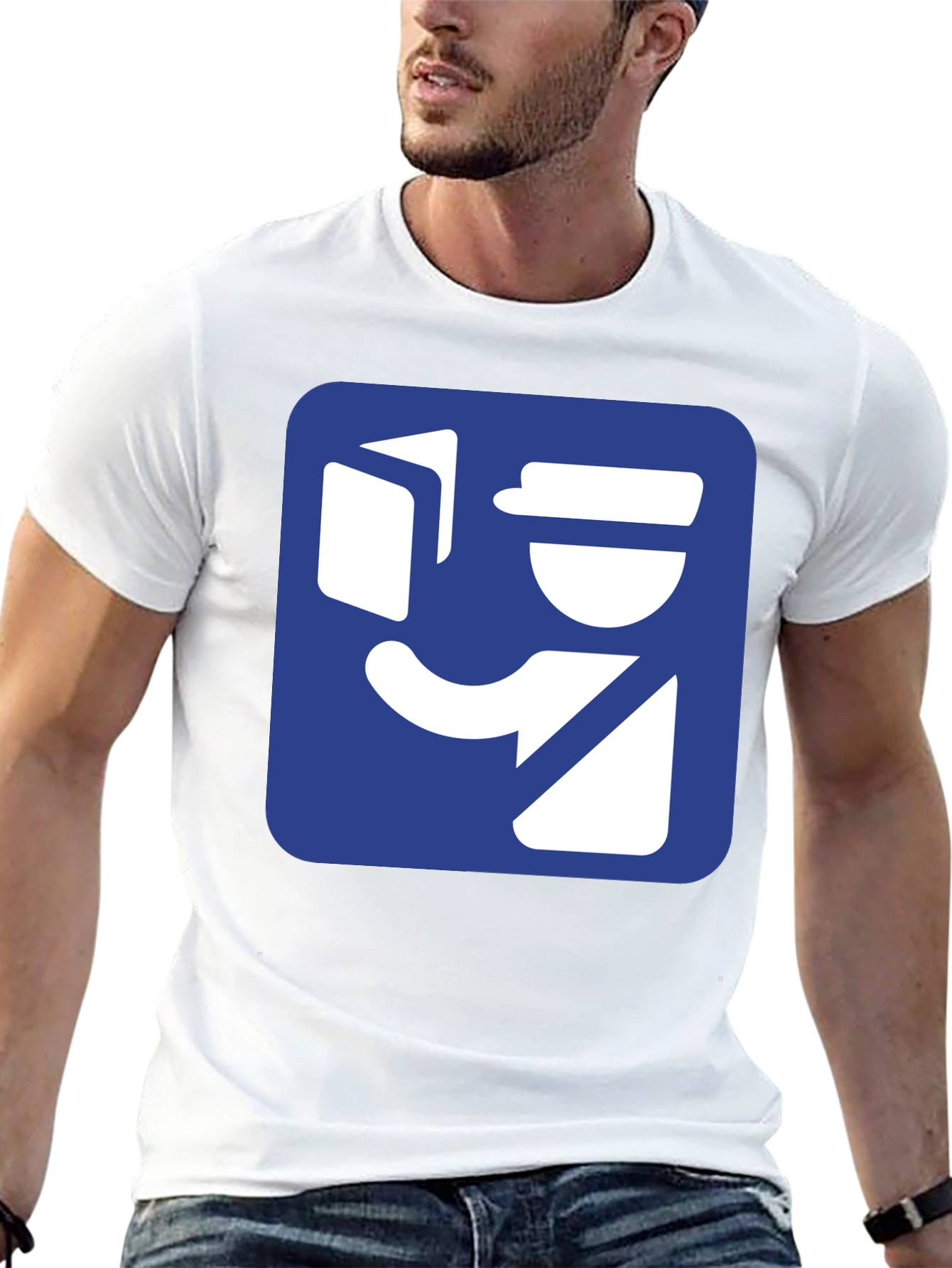 Delivery Man Graphic Tee - Black Cotton T-Shirt