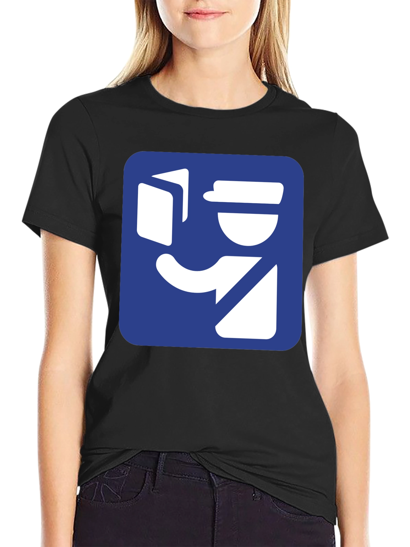 Delivery Man Graphic Tee - Black Cotton T-Shirt