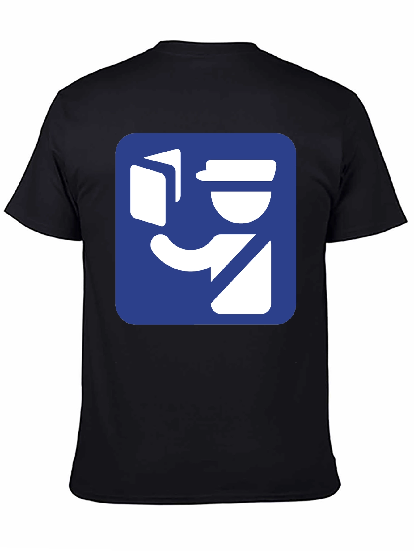 Delivery Man Graphic Tee - Black Cotton T-Shirt