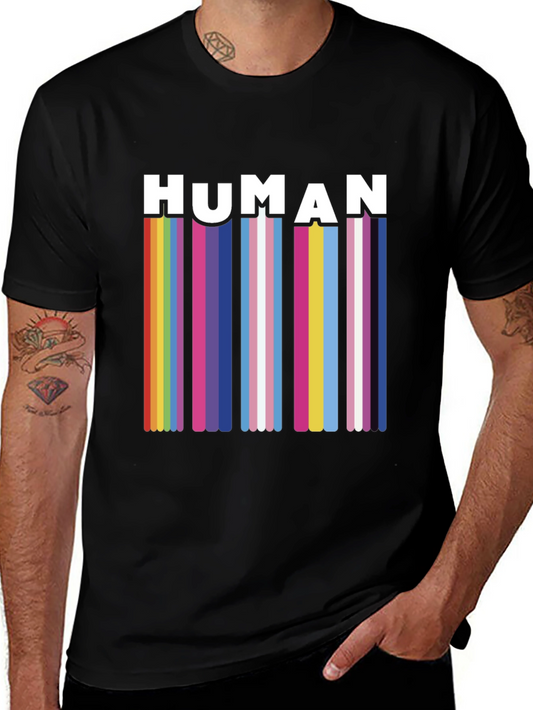 Human Pride Rainbow Stripe T-Shirt