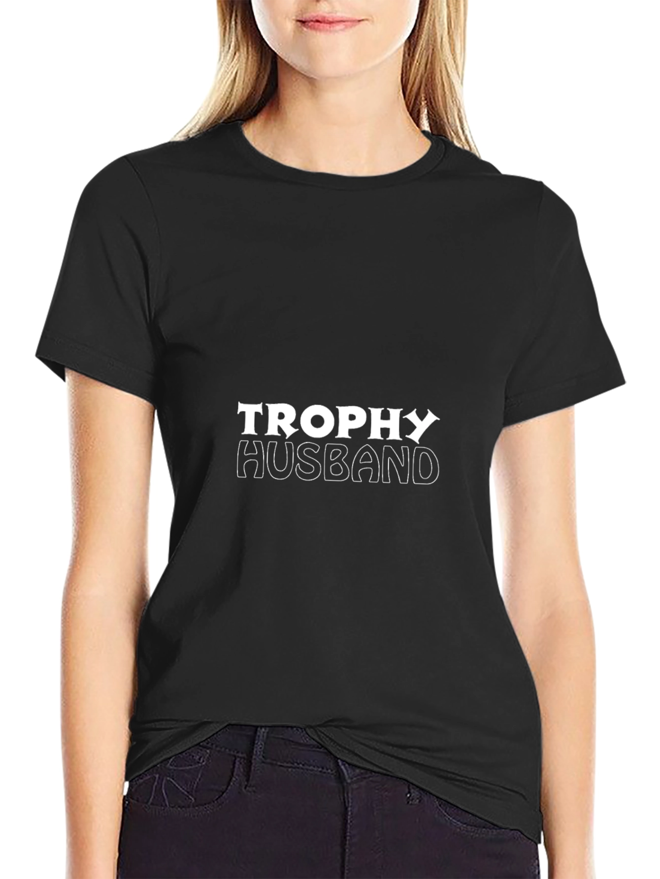 Trophy Husband Black Tee