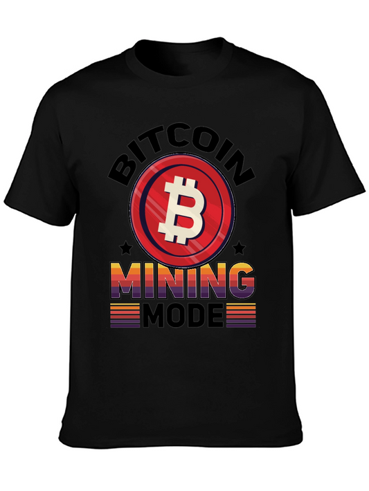 Bitcoin Mining Mode Graphic Tee - Black