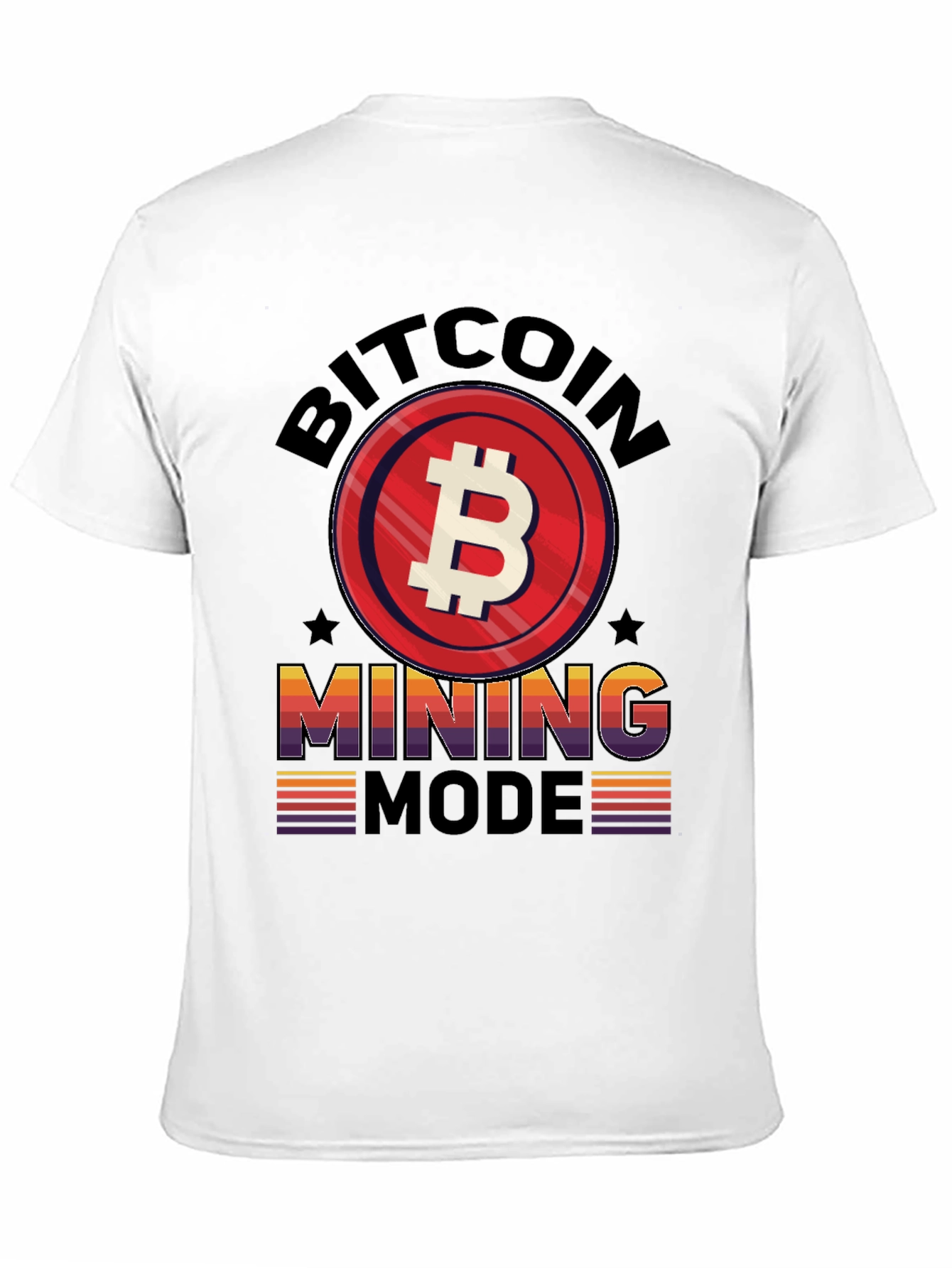 Bitcoin Mining Mode Graphic Tee - Black