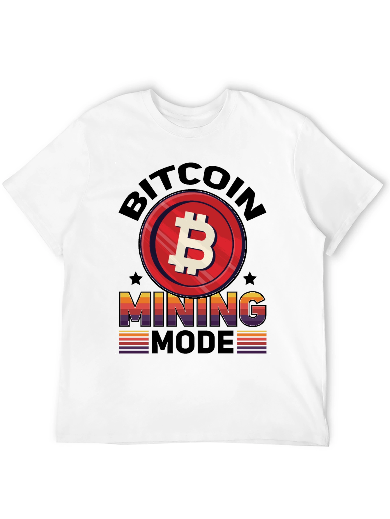 Bitcoin Mining Mode Graphic Tee - Black