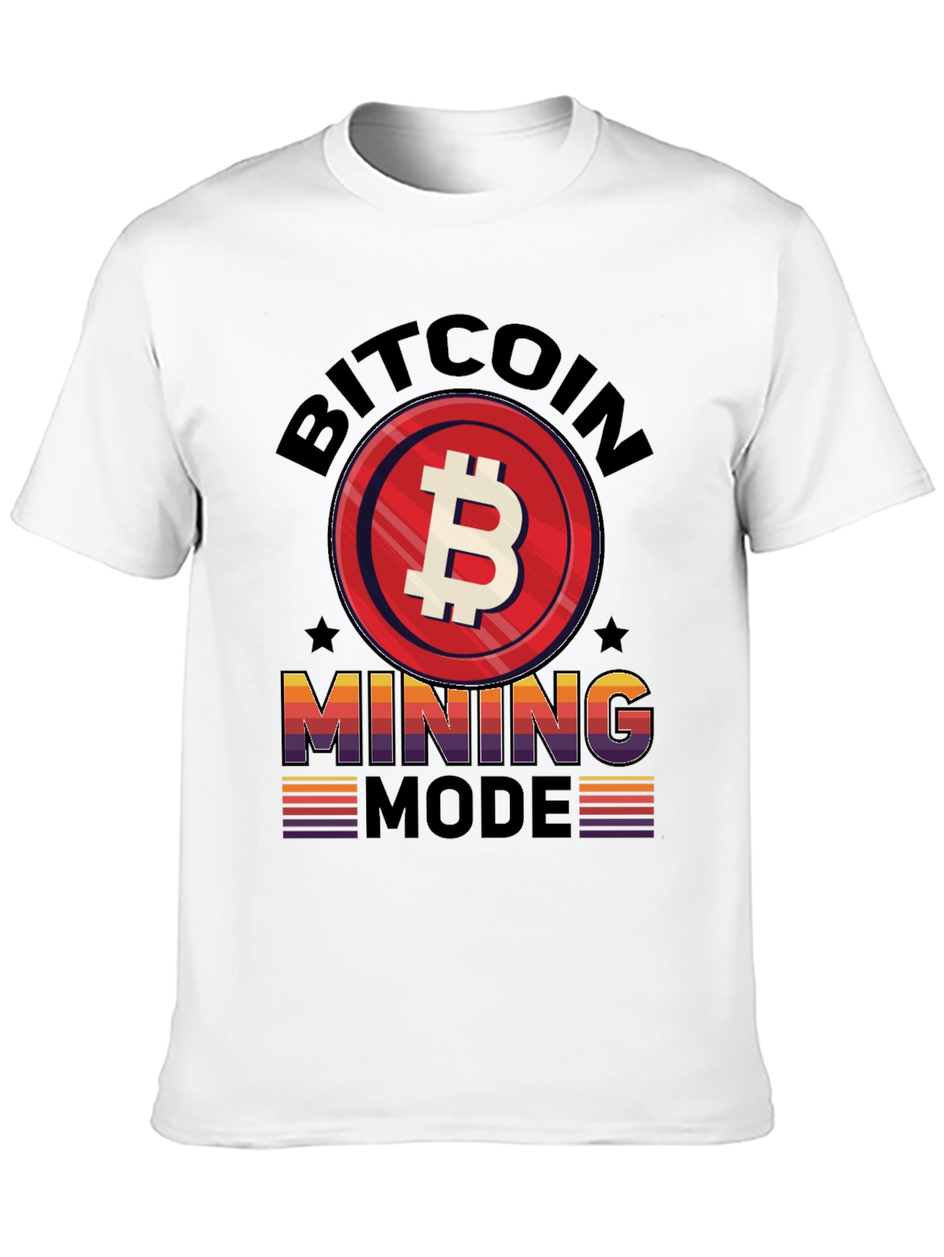 Bitcoin Mining Mode Graphic Tee - Black