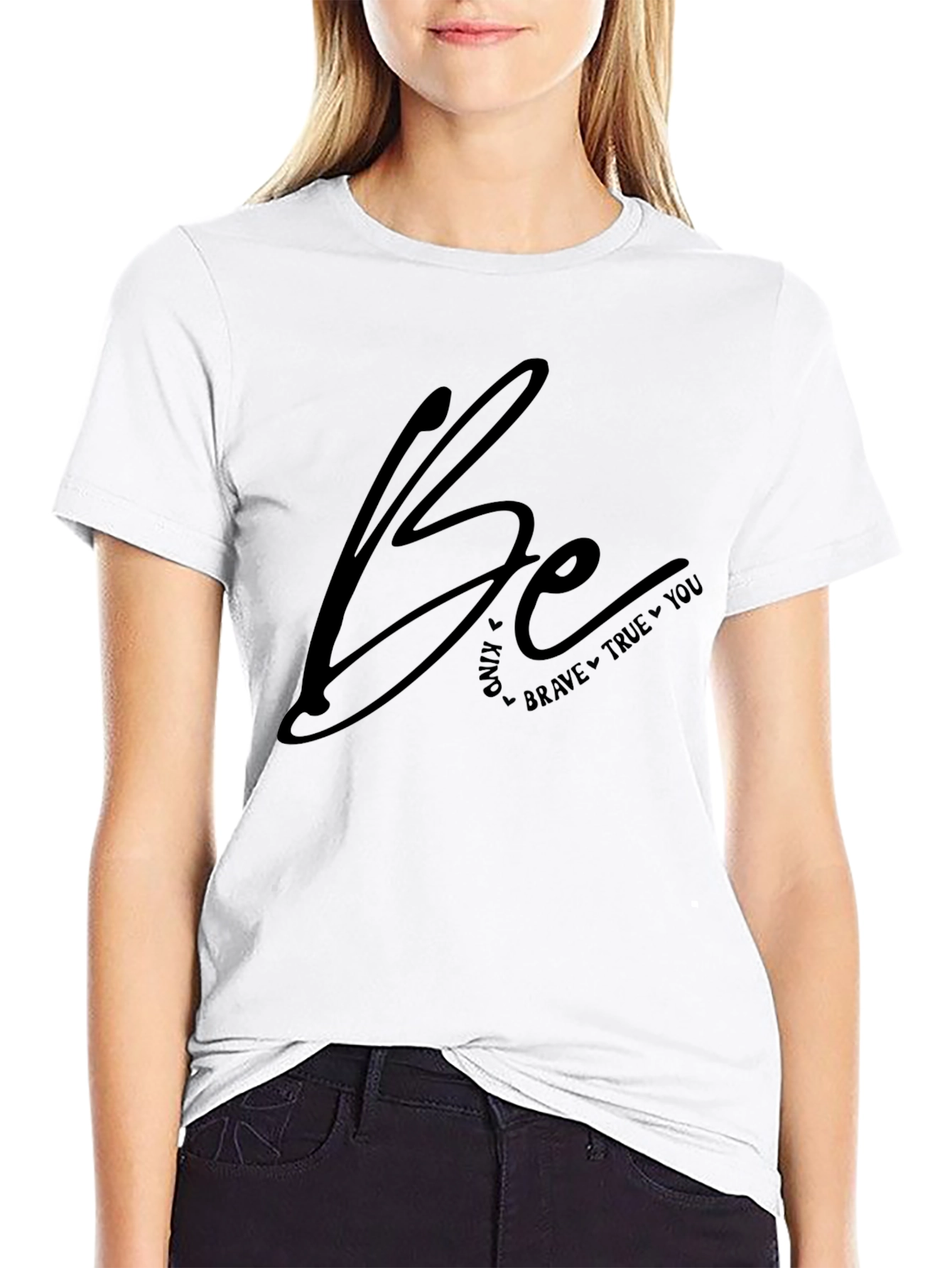 Be Kind Brave True Black Graphic Tee