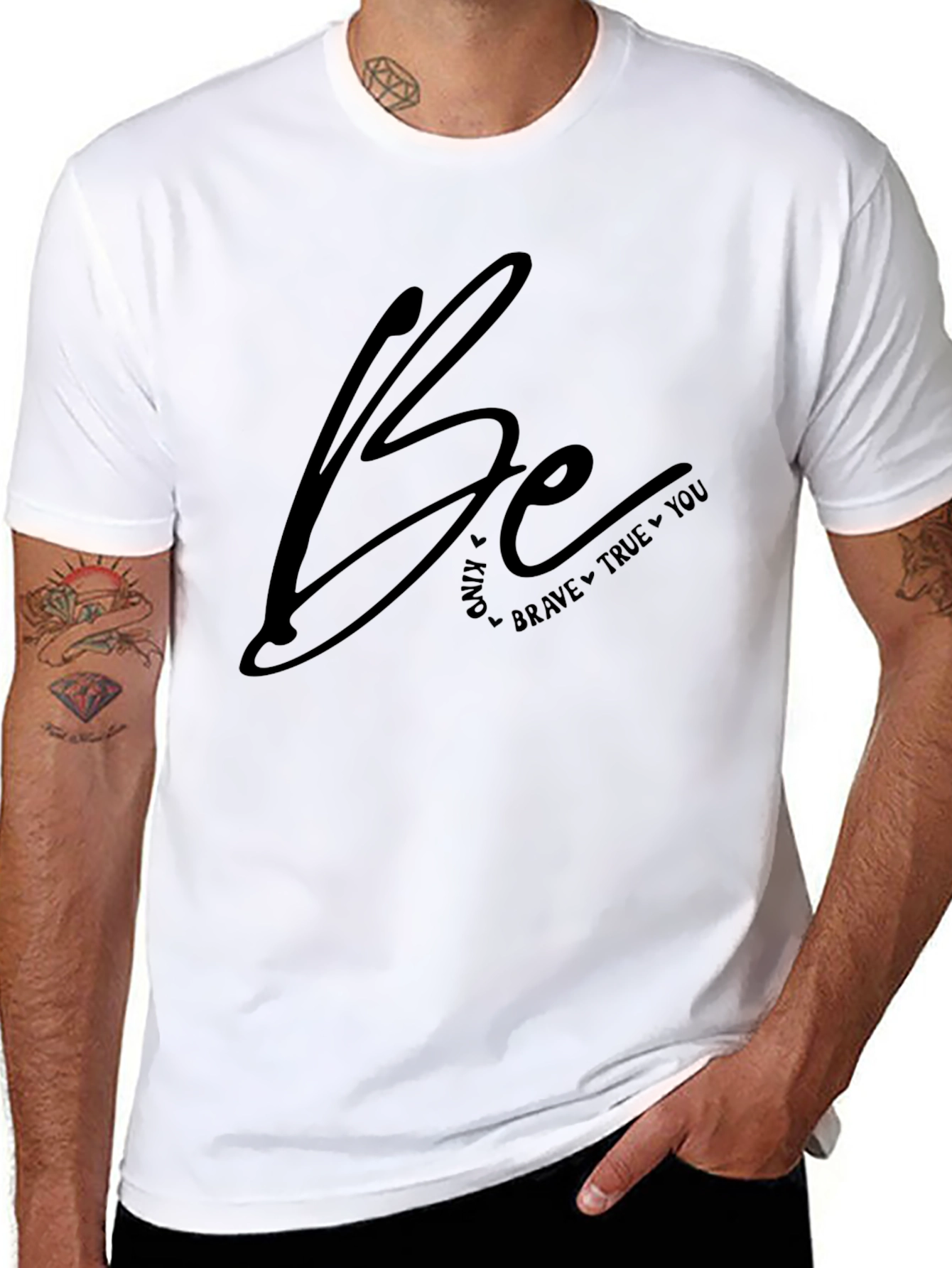 Be Kind Brave True Black Graphic Tee