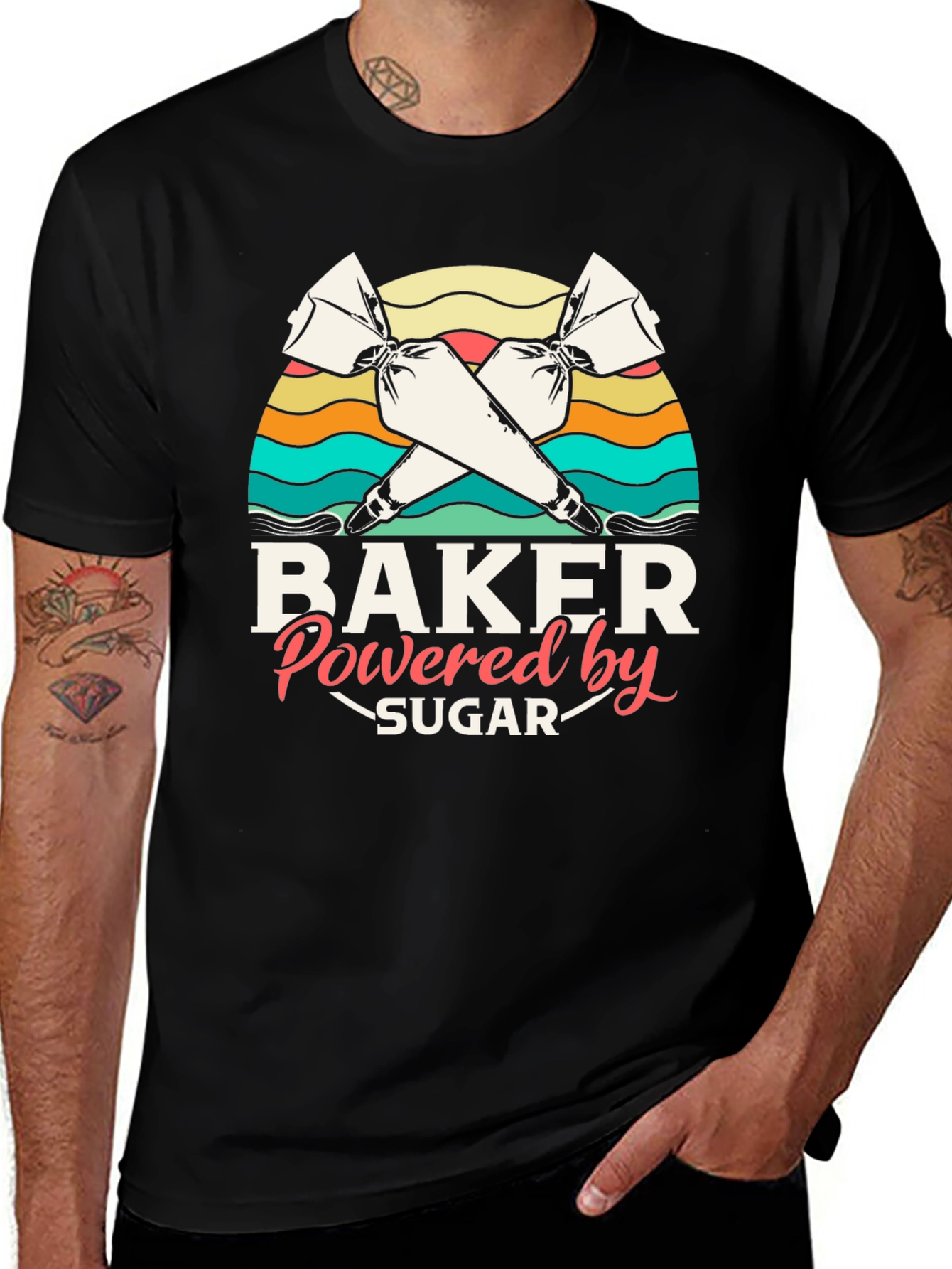 Baker Powered by Sugar Graphic T-Shirt