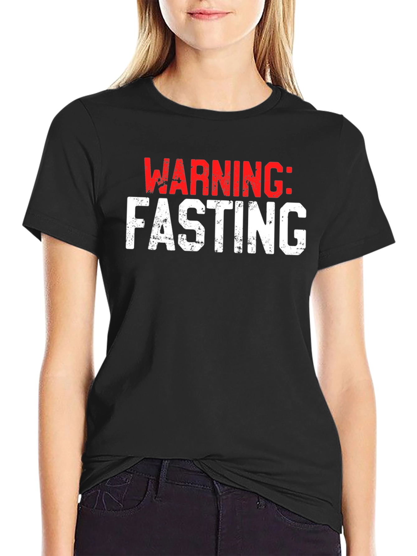Warning: Fasting Black T-Shirt